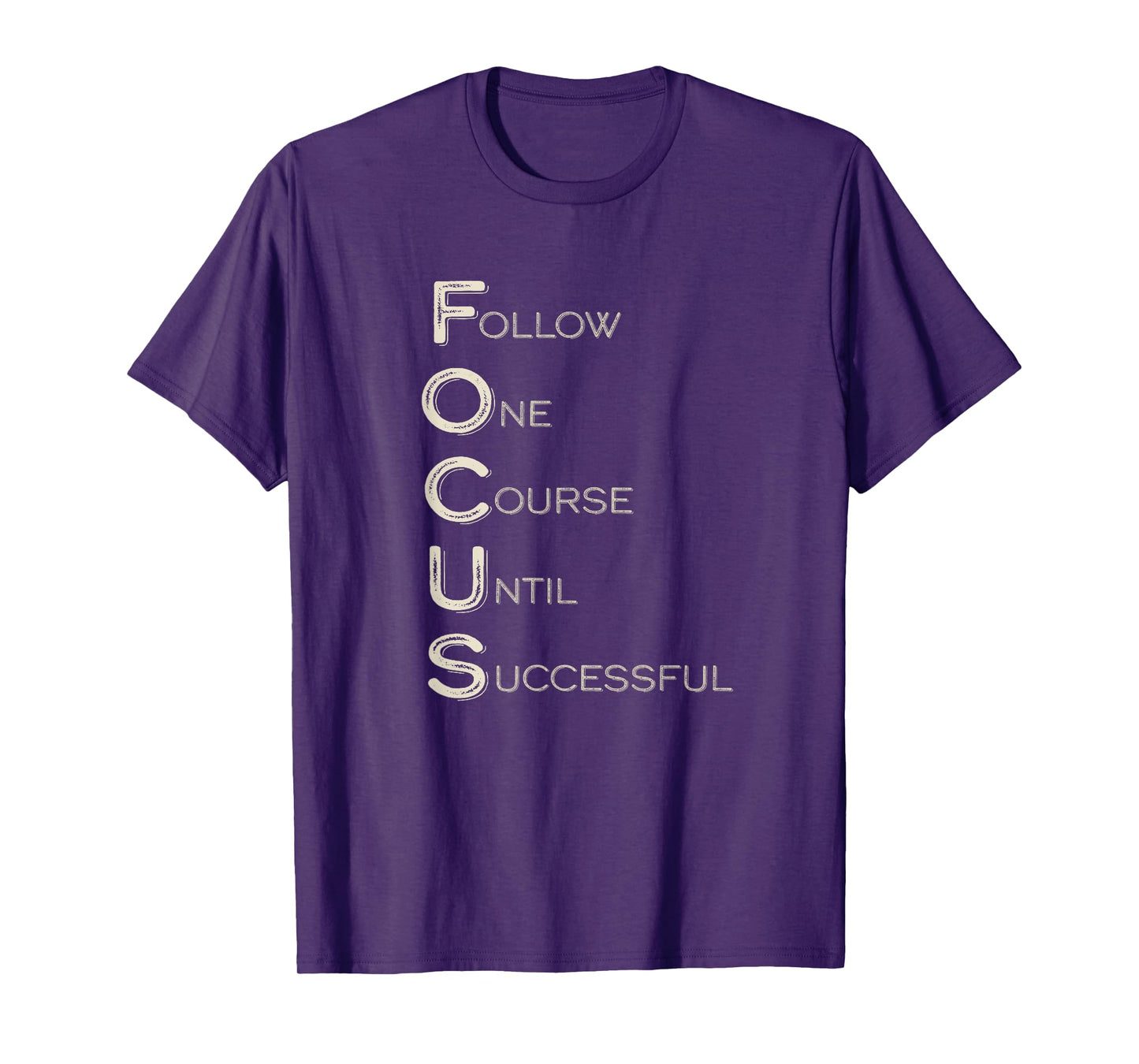 Focus Word Art Strong Women Men Achievers Inspirational T-Shirt