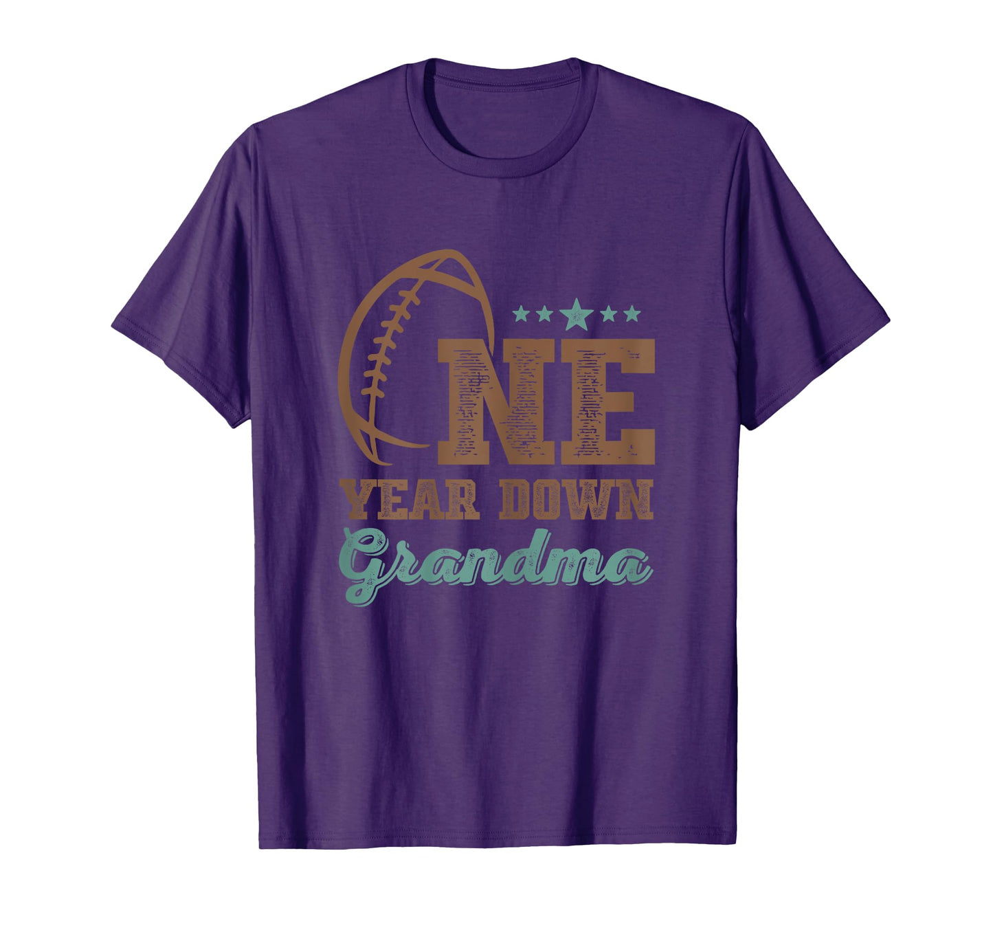 Grandma Of The Birthday Boy 1st Year Down Birthday Football T-Shirt