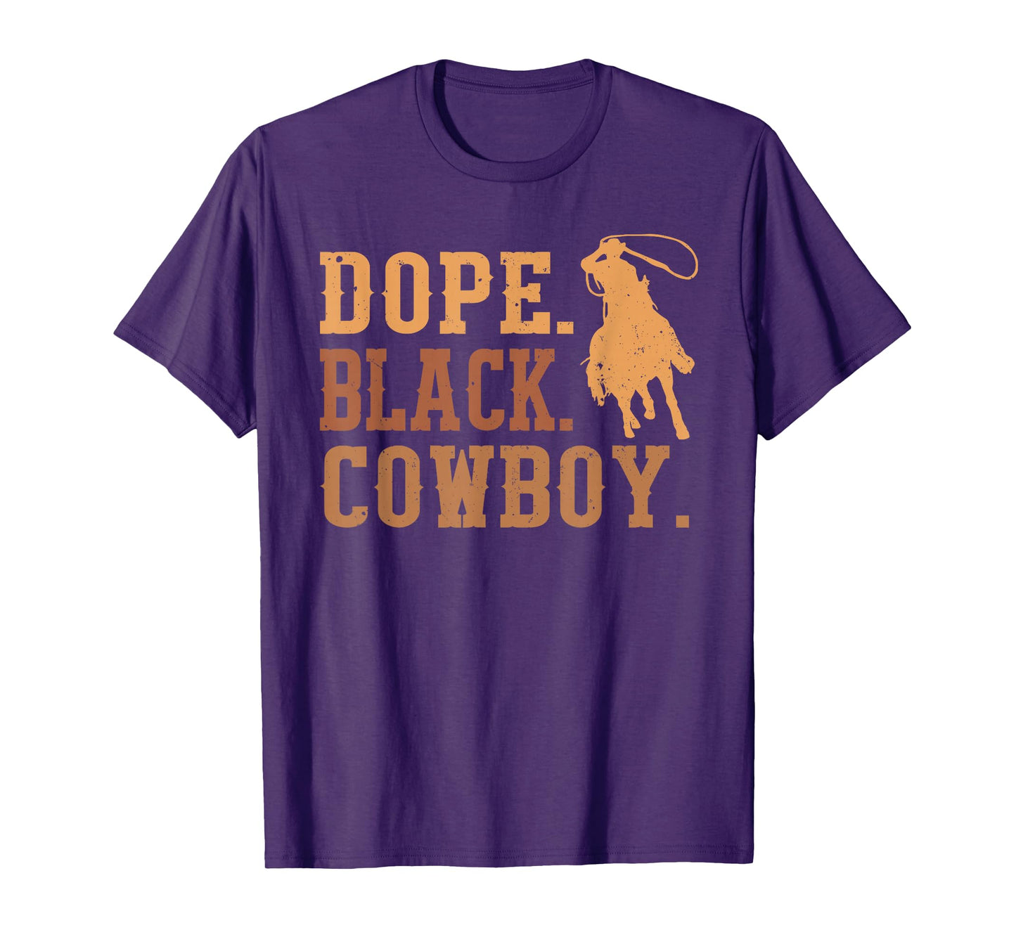 Dope Black Cowboy Melanin Black African Rodeo Cowboy T-Shirt
