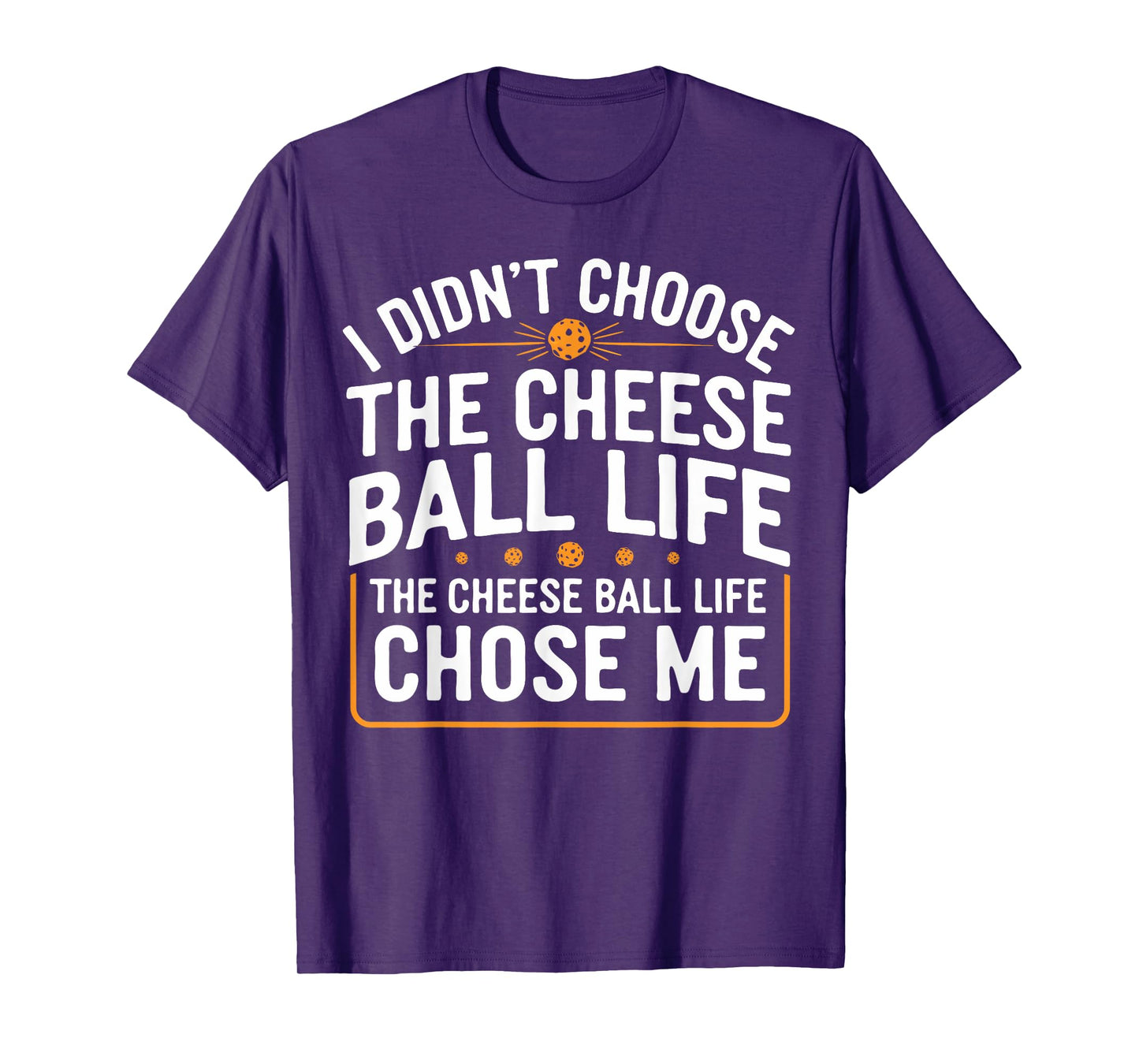 Cheese Balls Gifts & Tees Funny Cheese Ball Unisex-Adults T-Shirt Black Small Short Sleeve Classic Fit Polyester 100% Casual Modern Crew Neck Letter Print Fun Novelty-T-Shirts