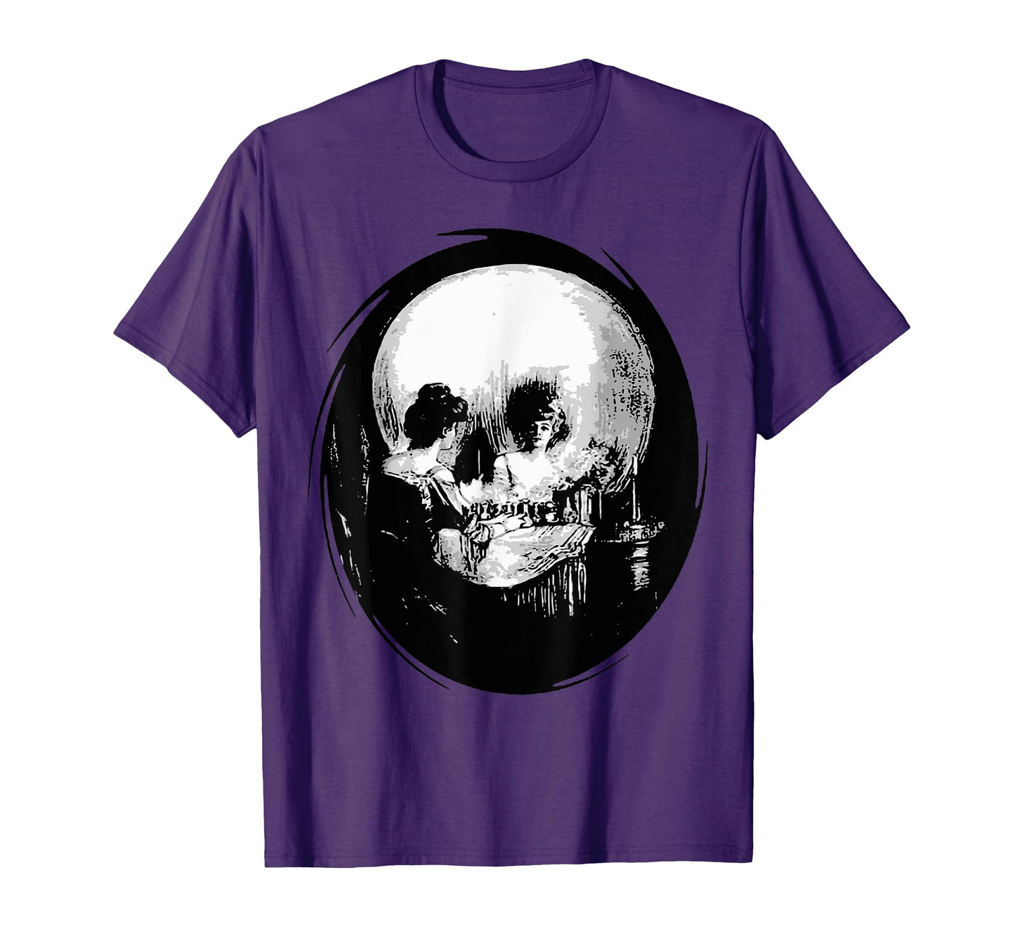 All Is Vanity Cranium Reflection In Mirror Cut Out T-Shirt