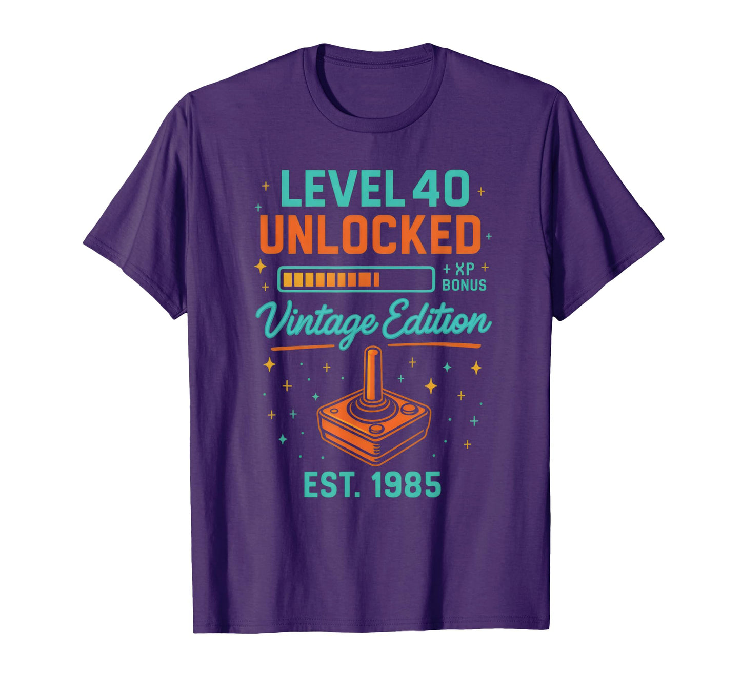 Level 40 Unlocked Vintage Edition Funny 40th Birthday Gift T-Shirt