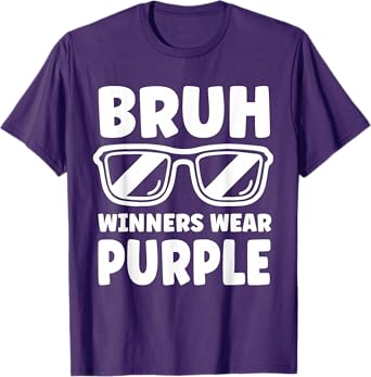 Winners Wear Purple Team Spirit Week Game Color Sports Day T-Shirt
