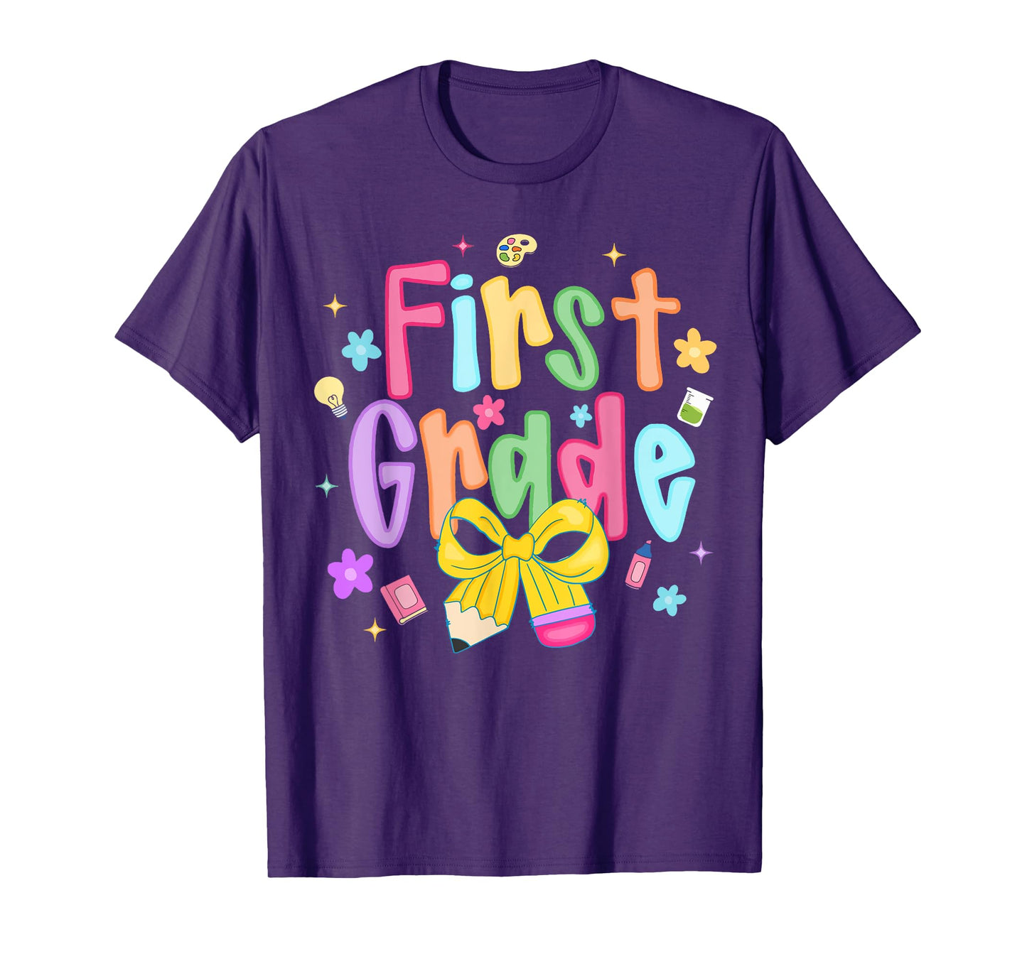First Grade 1st Back to School Preschool Teacher Girl Kids T-Shirt