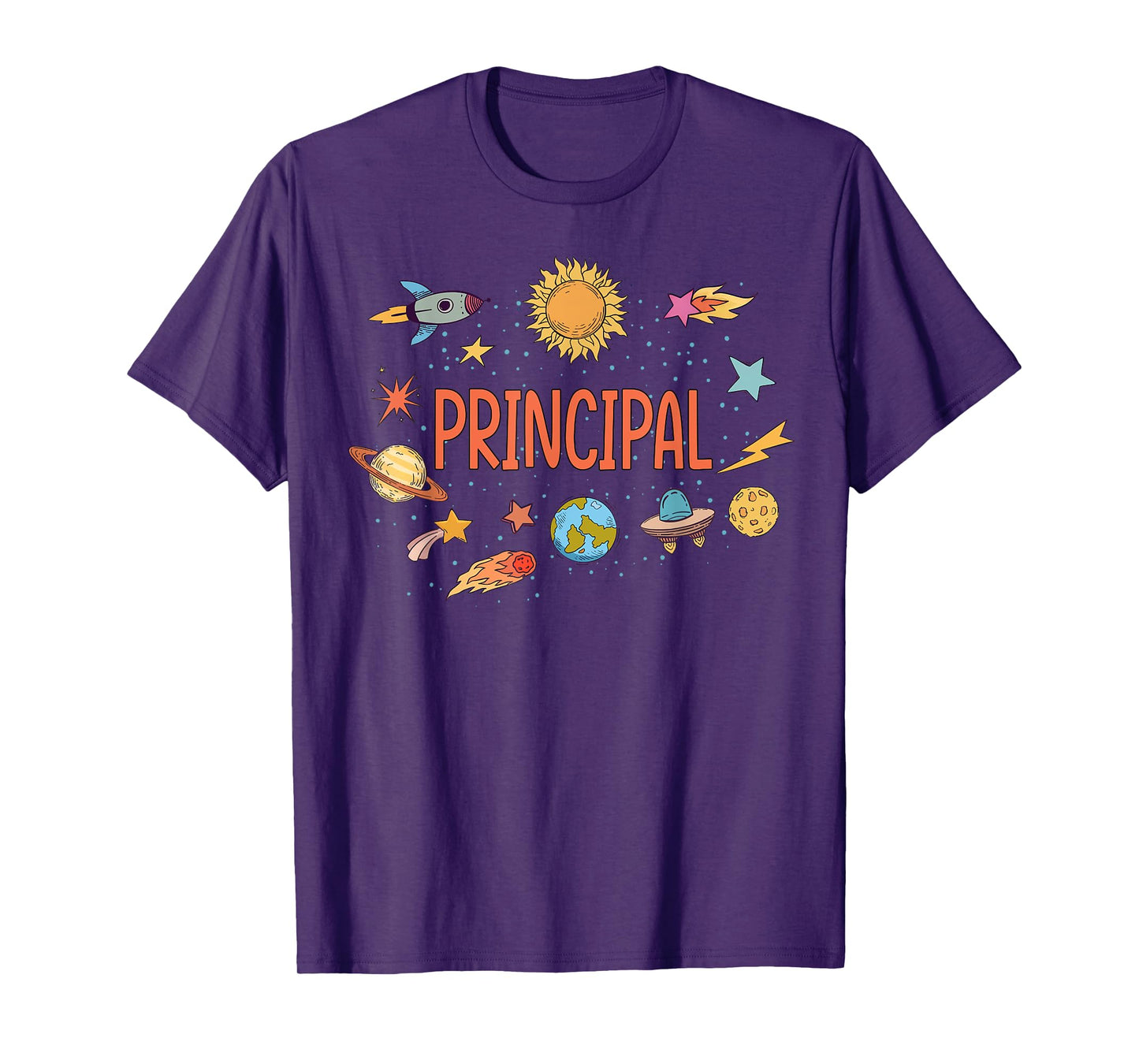 Principal Rocket Blast Off Outer Space Teacher Men Women Kids T-Shirt