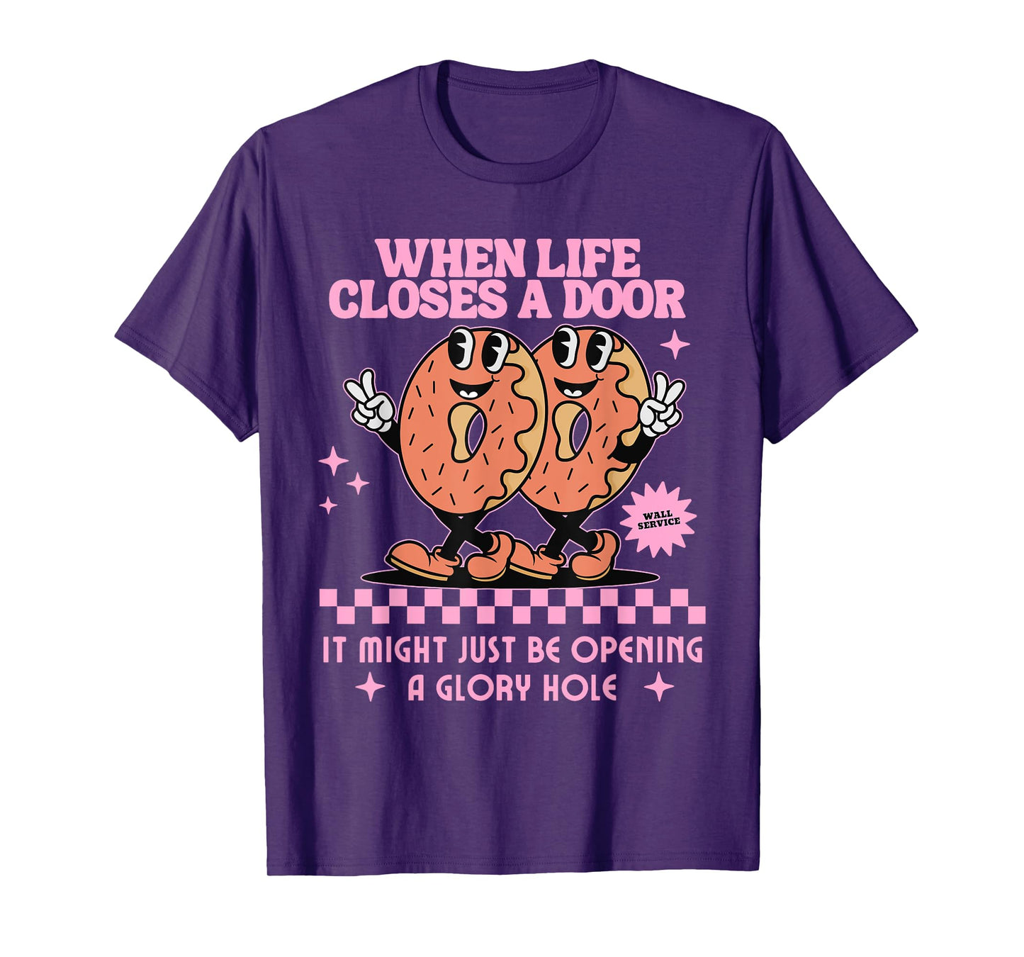 Life Closes A Door Funny Embarrassing Gag Glory Hole Meme T-Shirt