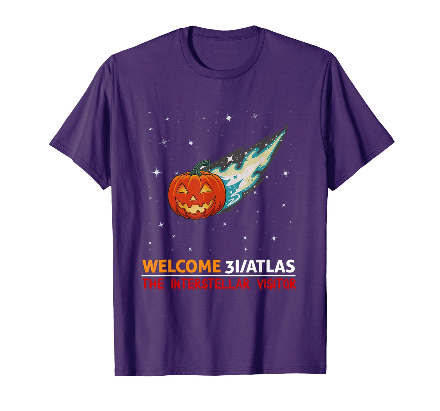 Halloween Pumpkin Comet 3I/Atlas Interstellar Visitor Art T-Shirt