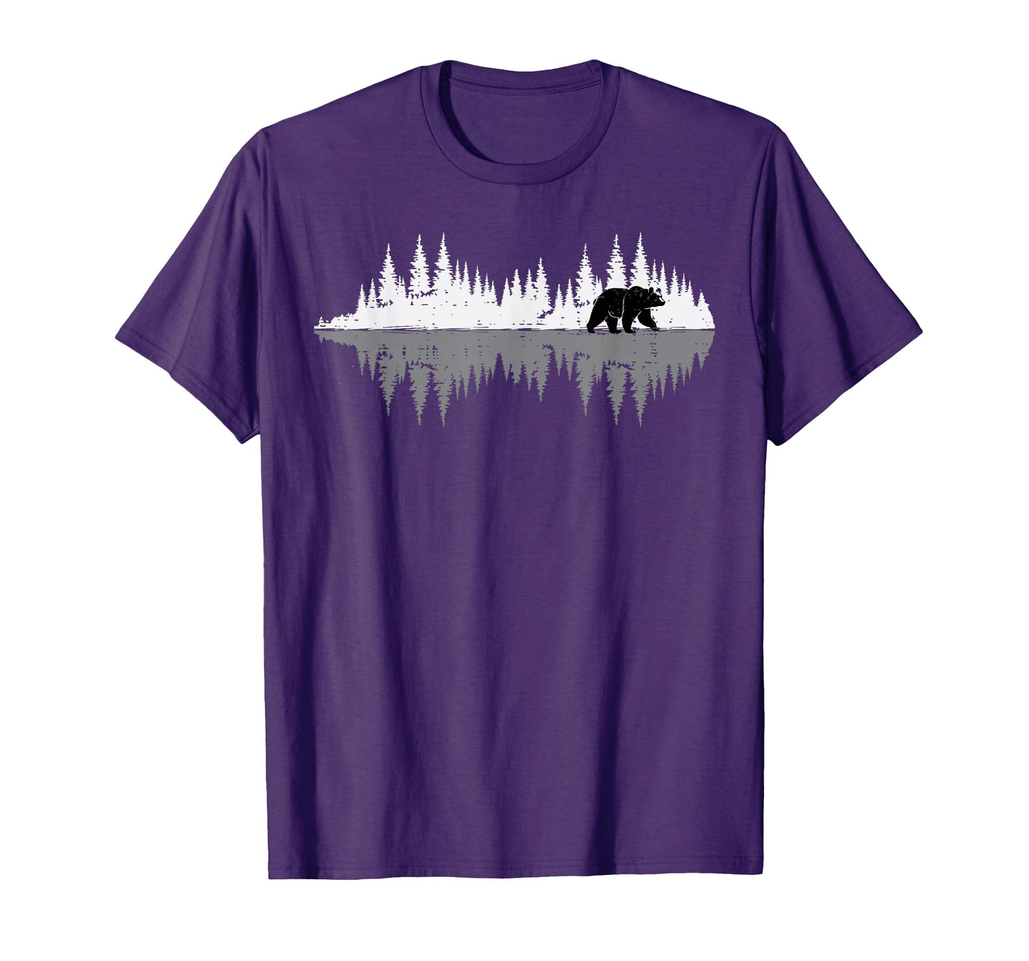 Forest Bear Outdoor Trees Nature Wildlife Men Women Kids T-Shirt