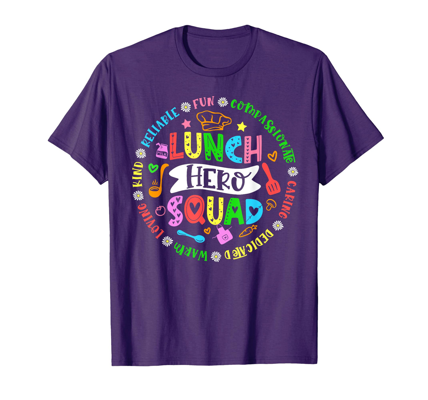 School Lunch Hero Squad Funny Cafeteria Workers T-Shirt