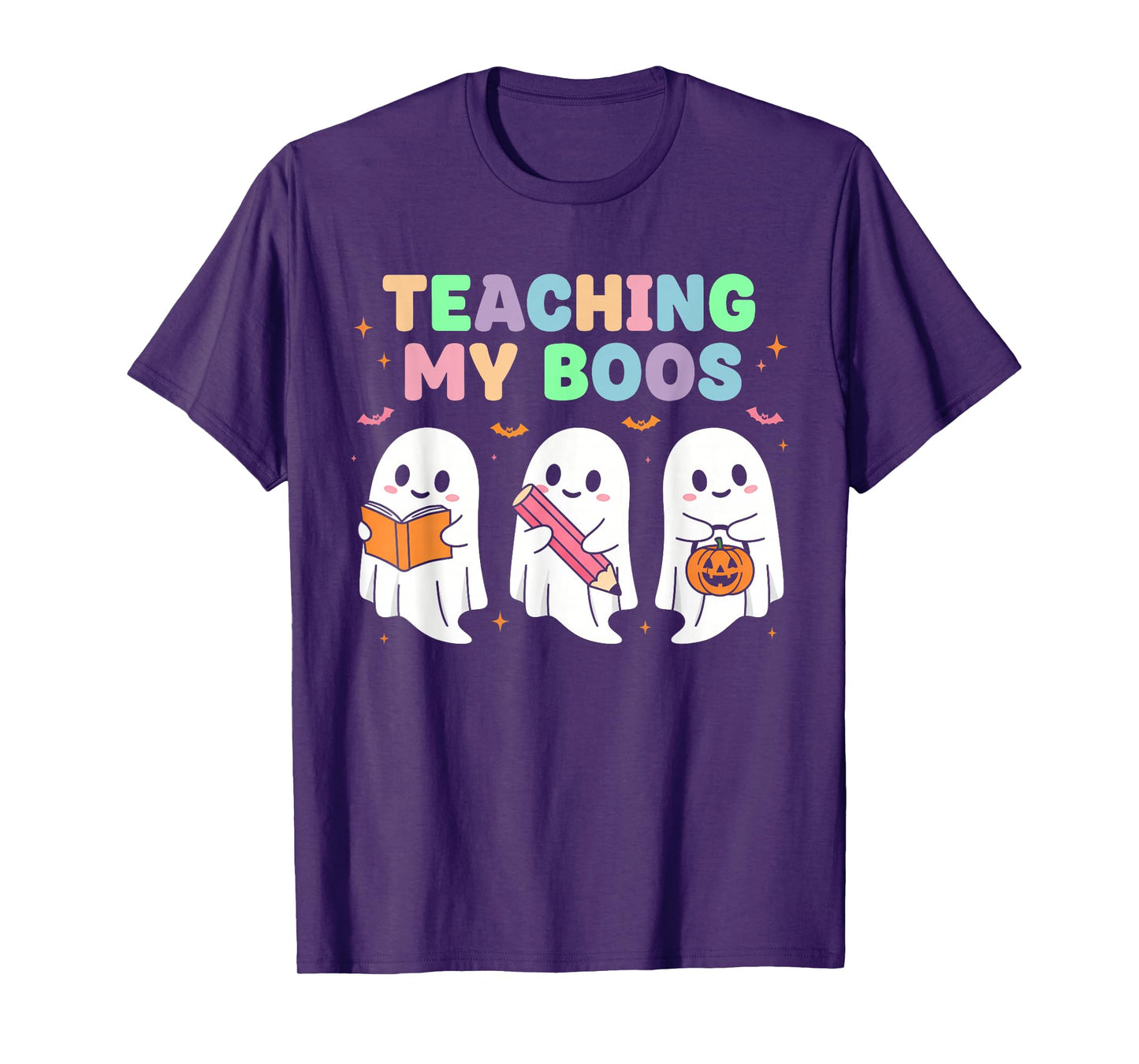 Teaching My Boos Spooky Teacher Women Cute Ghost T-Shirt