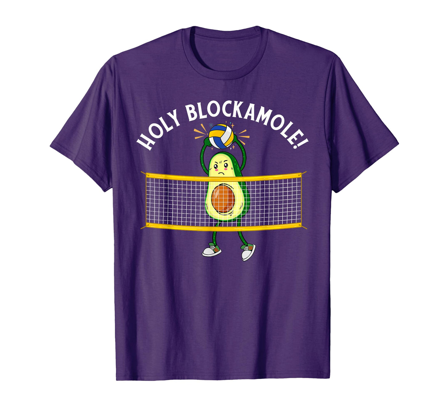 Holy Blockamole Volleyball Cute Funny Avocado Men Women Gift T-Shirt