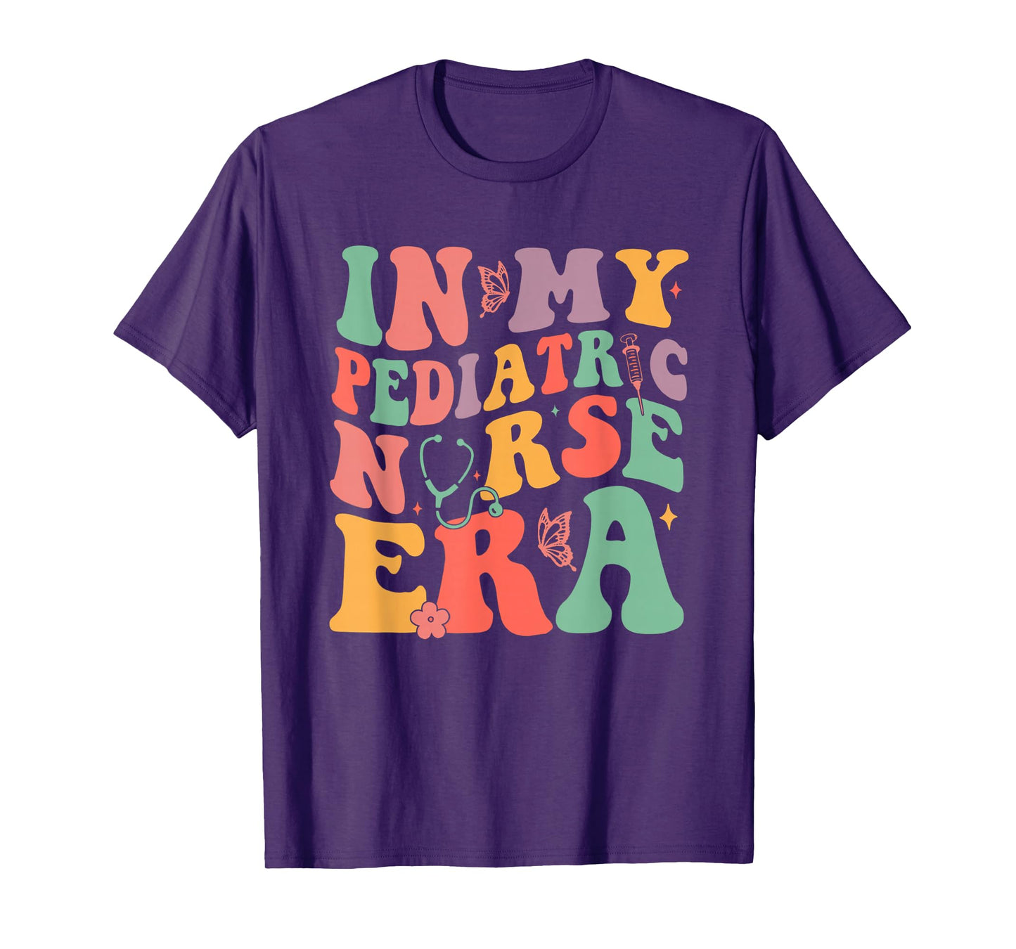 Groovy In My Pediatric Nurse Era School Nurse Week 2024 T-Shirt
