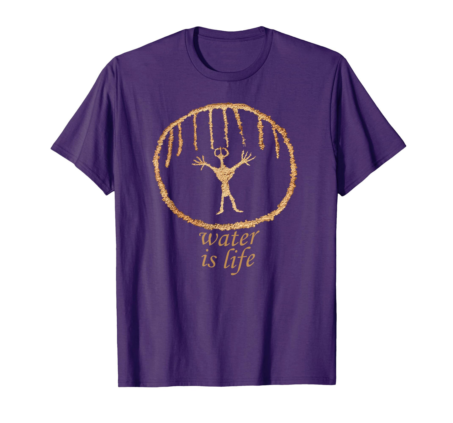 Rainmaker Petroglyph. Water is Life. Rock Art. T-Shirt