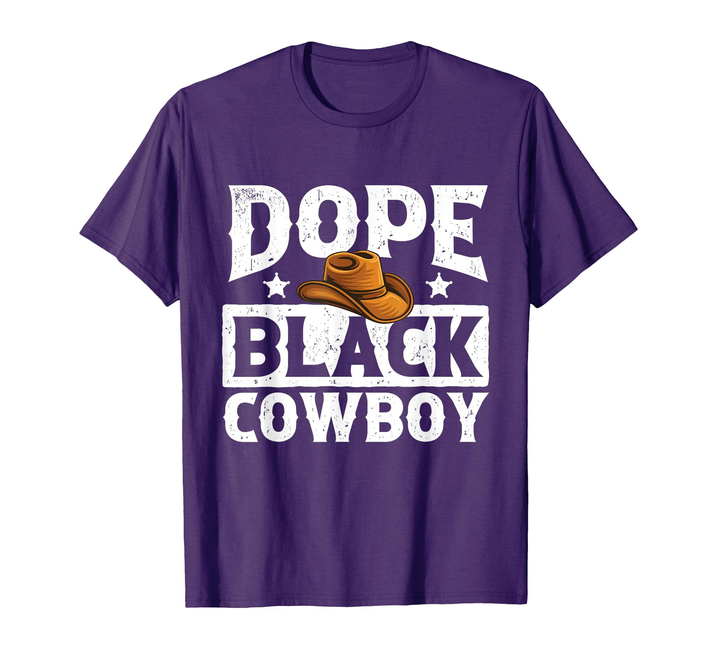 Dope Black Cowboy - Melanin Cowboy Western Rodeo Rancher T-Shirt
