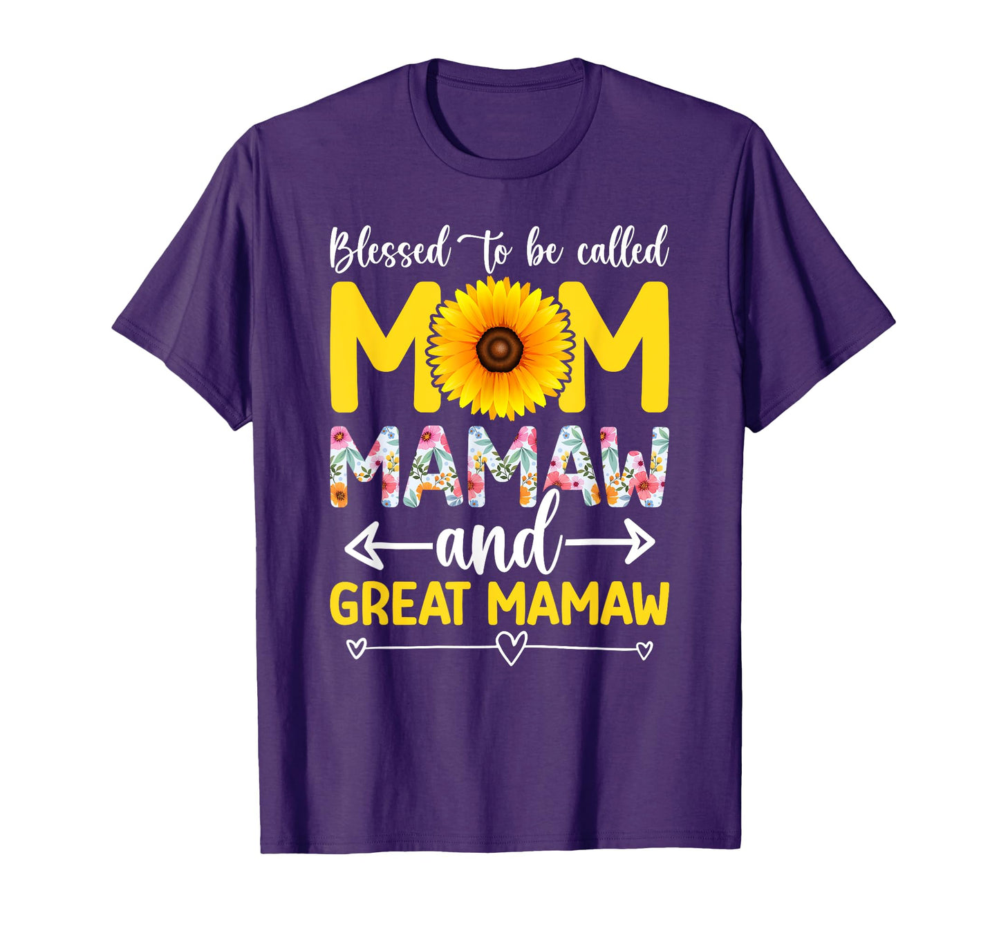 Blessed To Be Called Mom Mamaw And Great Mamaw T-Shirt