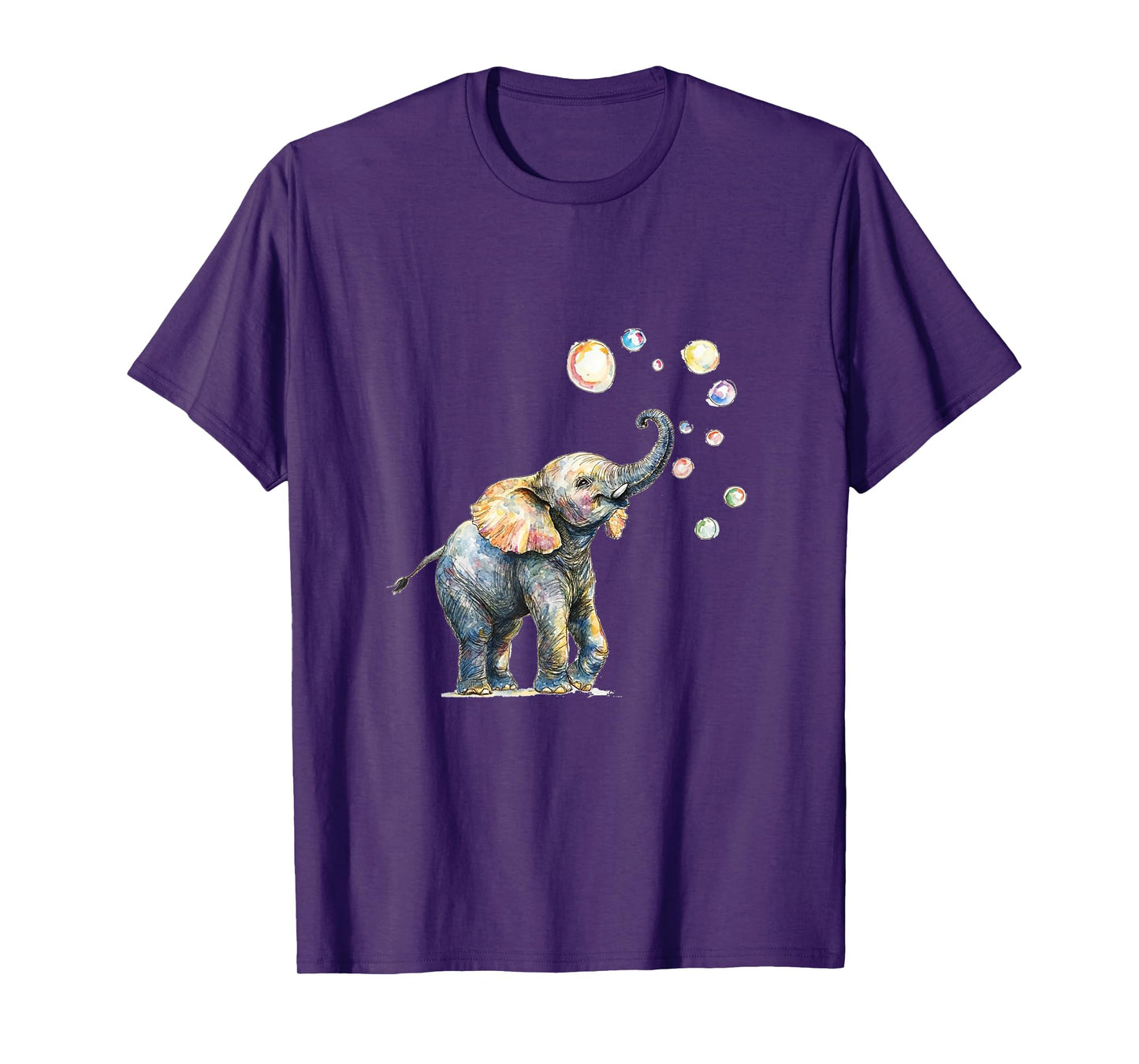 Cute Elephant Blowing Bubbles Art T-Shirt