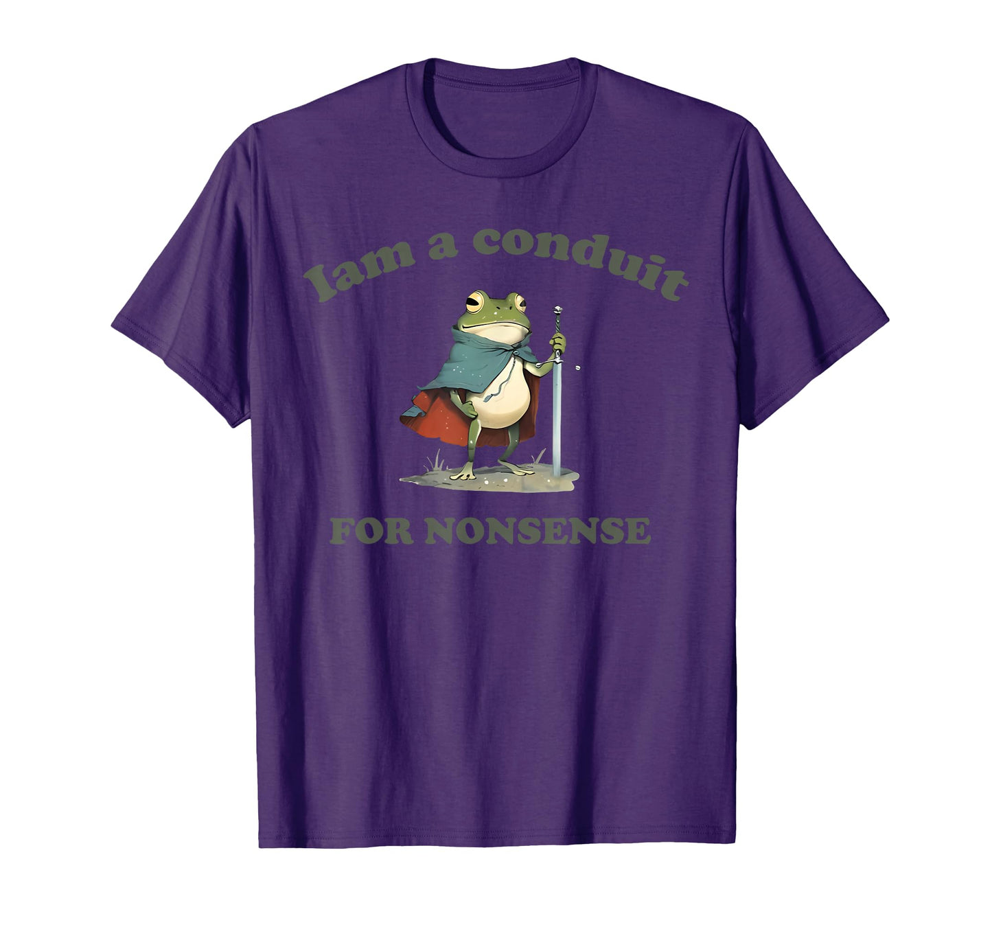 Funny Meme Silly Frog Conduit for Nonsense Humor Men Women T-Shirt