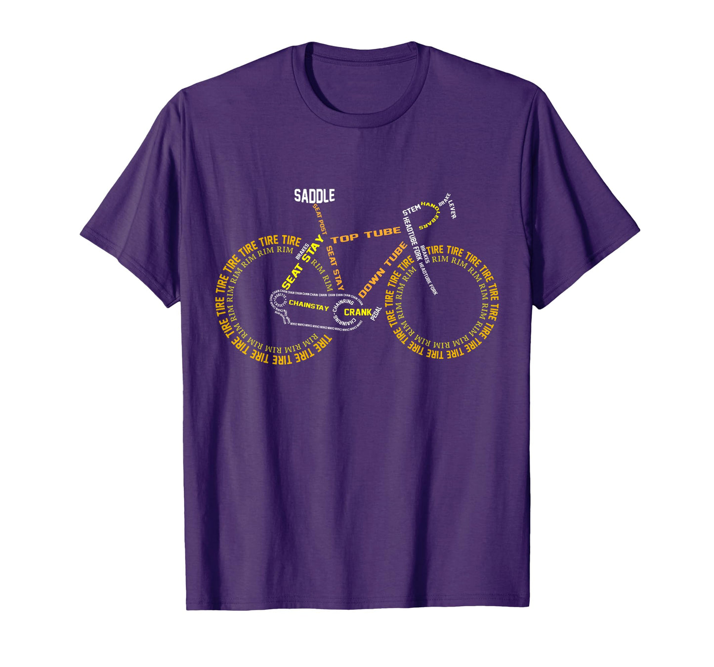 Funny Bicycle Anatomy Cyclist Cute Cycling Is Life Bikes T-Shirt