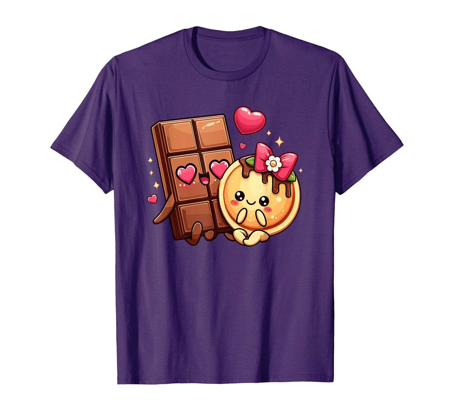 Choco And Pancake Couples Love Matching Chocolate Day T-Shirt