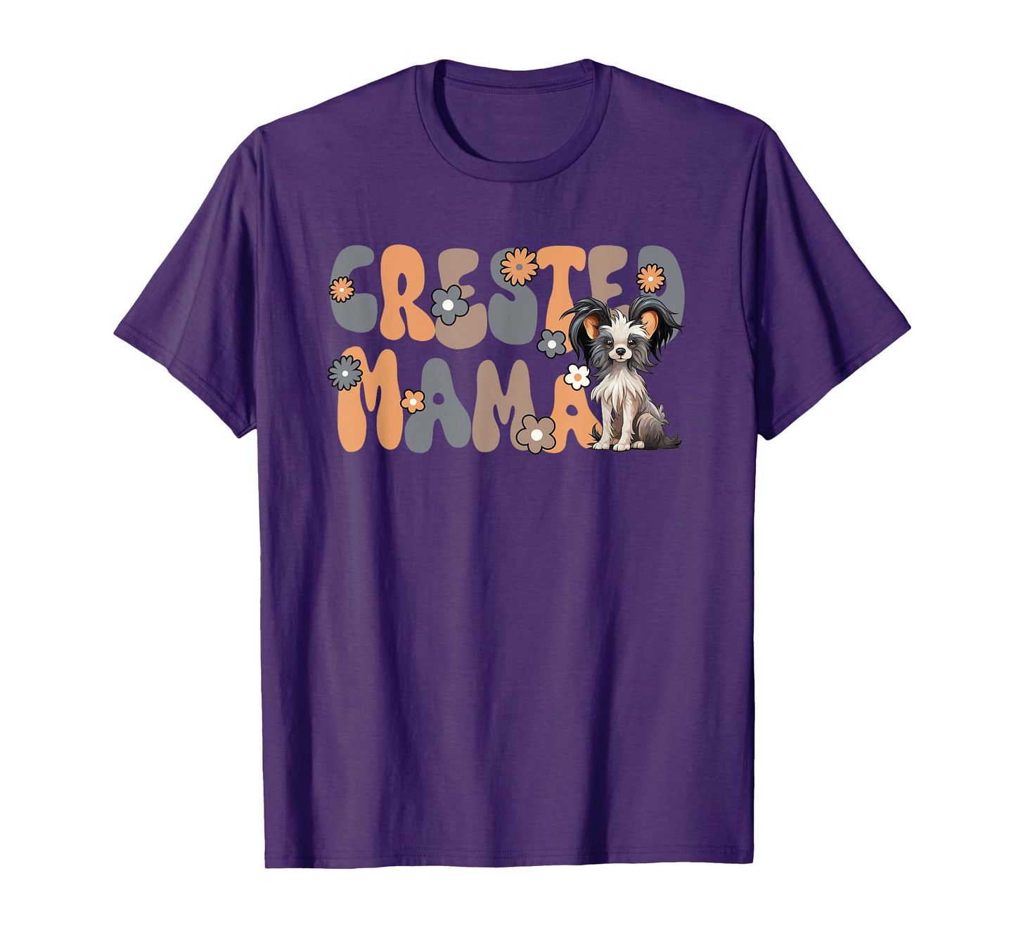 Chinese Crested Dog Groovy World's Best Crested Mama T-Shirt