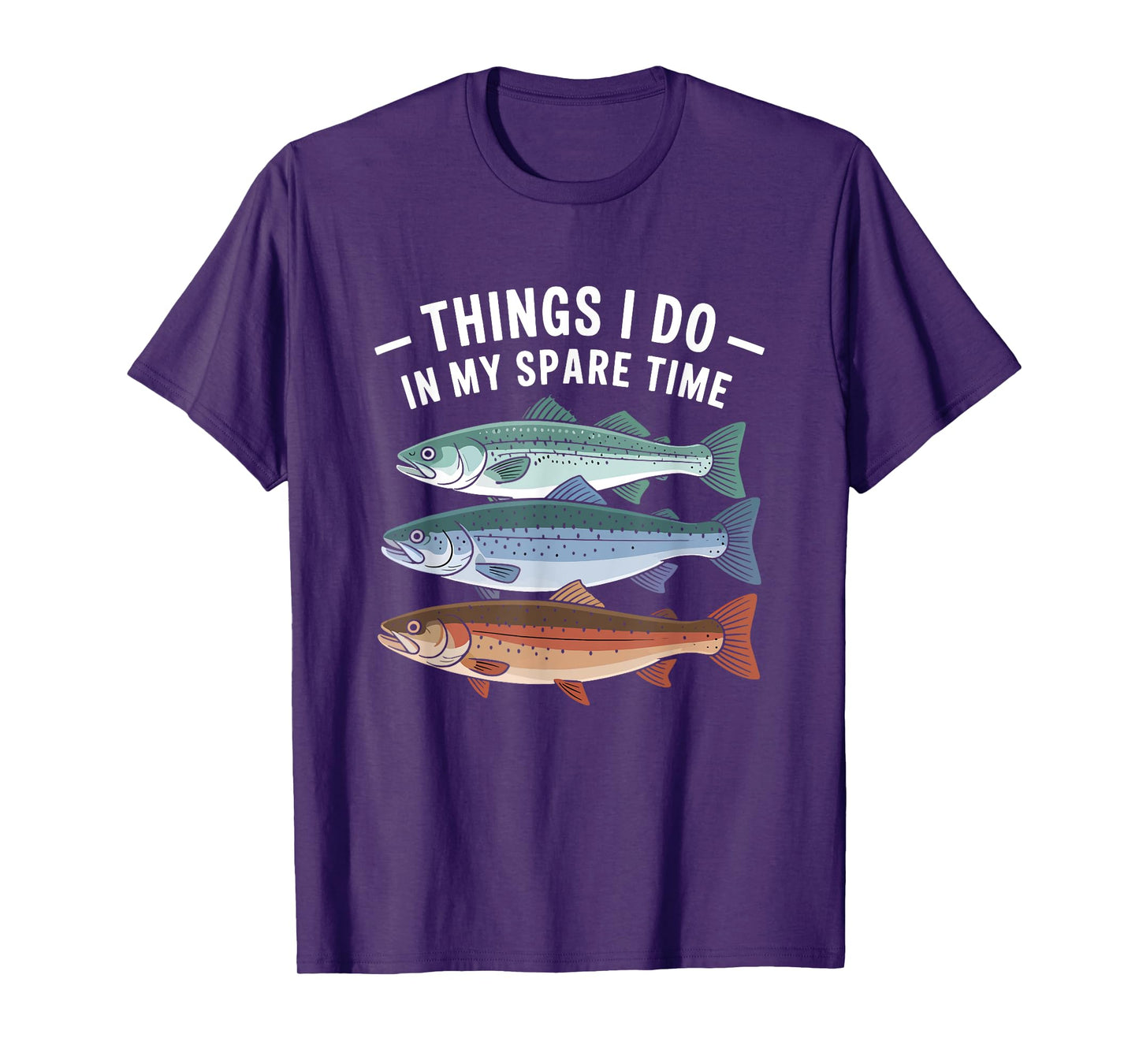 Vintage Fish Catching Humor - Things I Do Funny Fish Lover T-Shirt