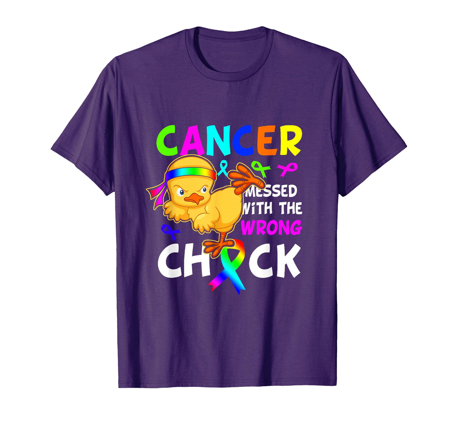 Cancer Messed With Wrong Chick Funny Cancer Warrior T-Shirt
