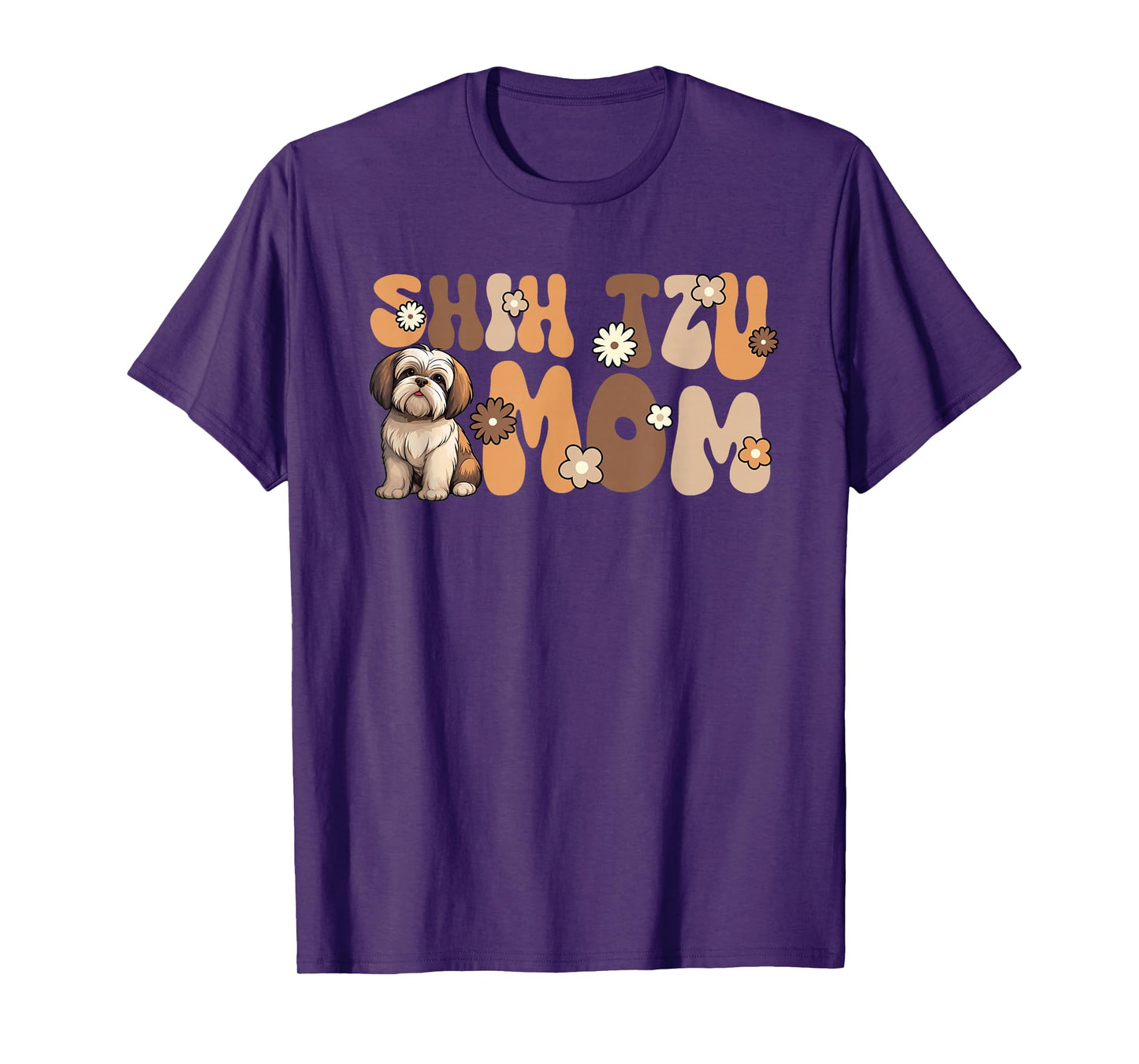 Shih Tzu Groovy World's Best Shih Tzu Mom T-Shirt