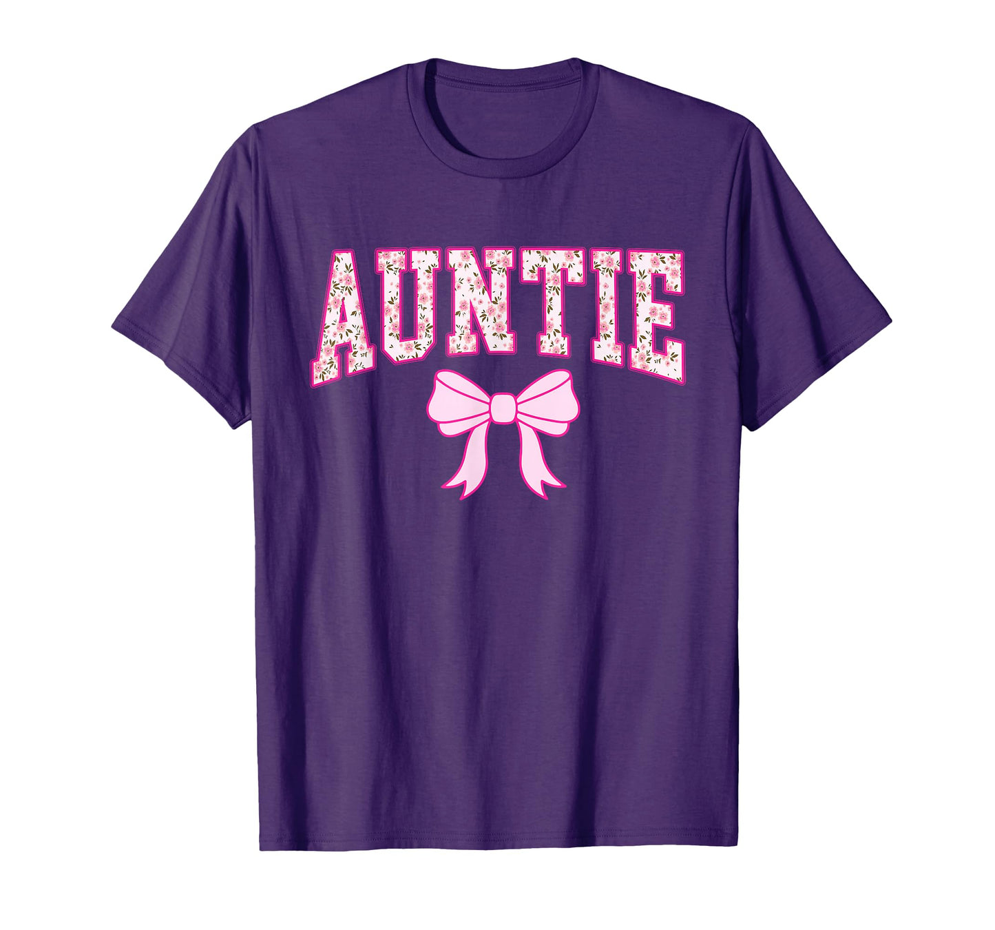 Auntie Coquette Bow Retro Pink Aesthetic Mother's Day Aunt T-Shirt