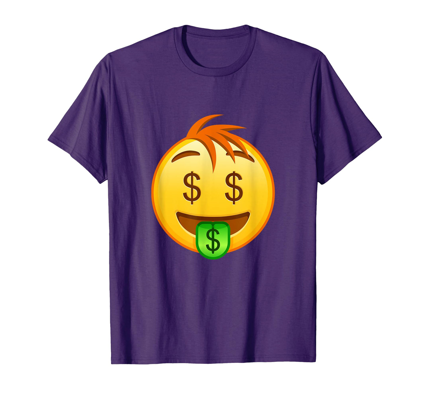 Money Emoticon Mouth Face with Dollar Sign Eyes Rich T-Shirt