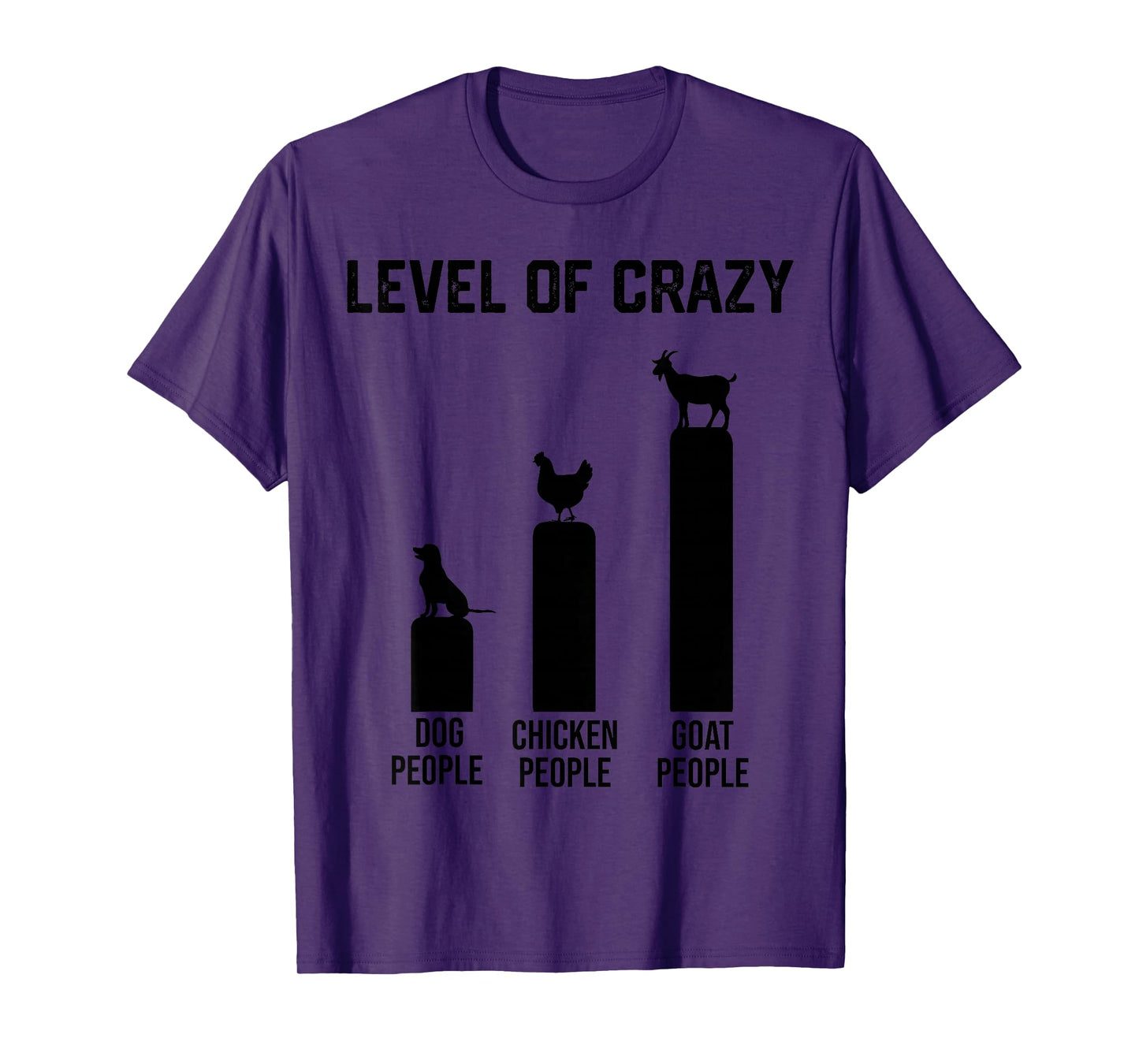 funny level of crazy goat and chicken T-Shirt