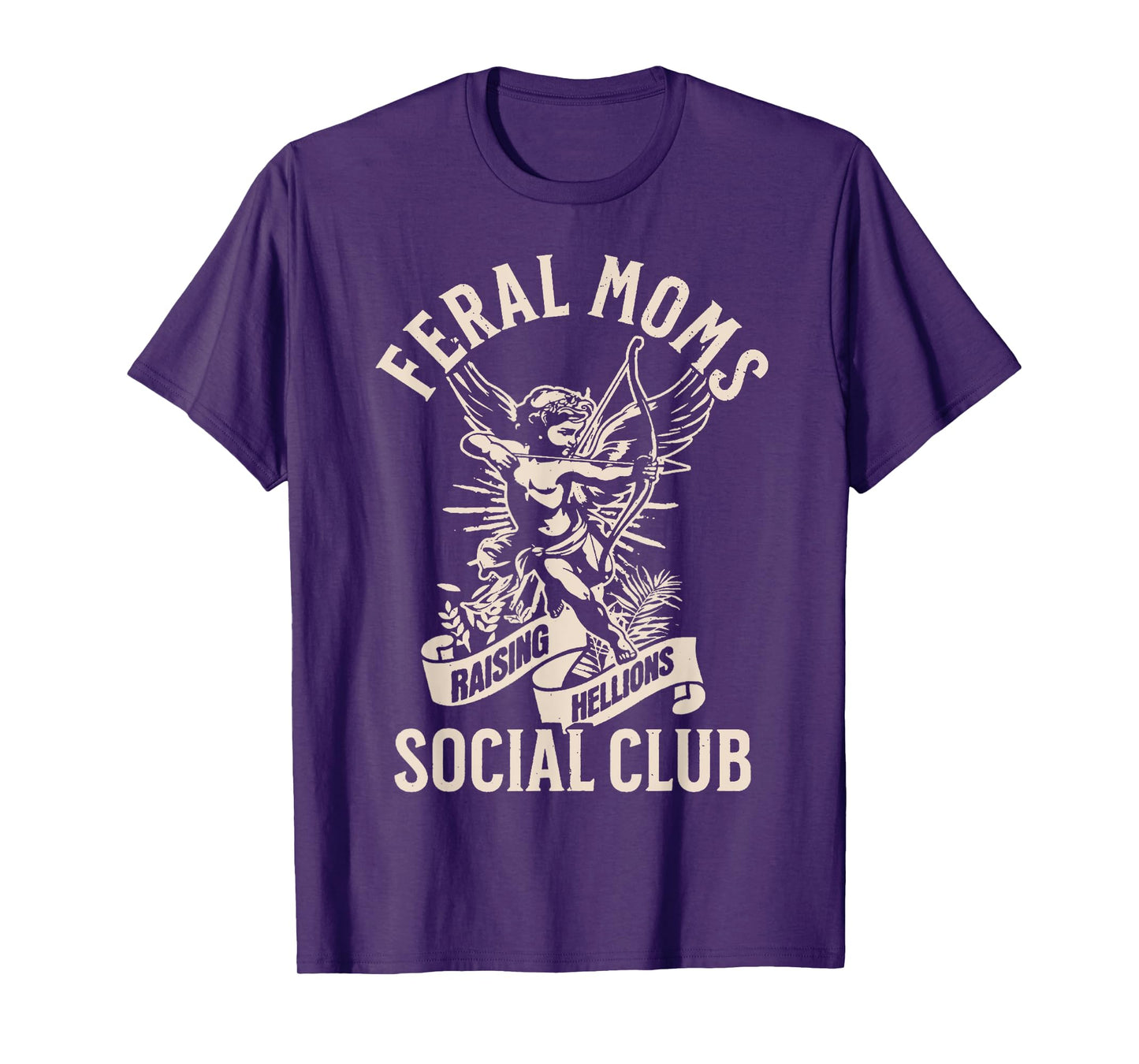 Feral Moms Raising Hellions Social Club, Feral Wife Mom Life T-Shirt