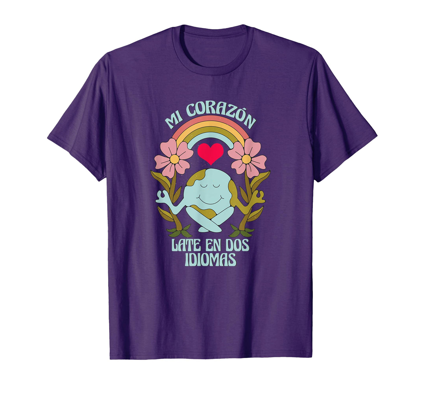 Mi Corazon Late en dos Idiomas Bilingual Teacher ESL T-Shirt