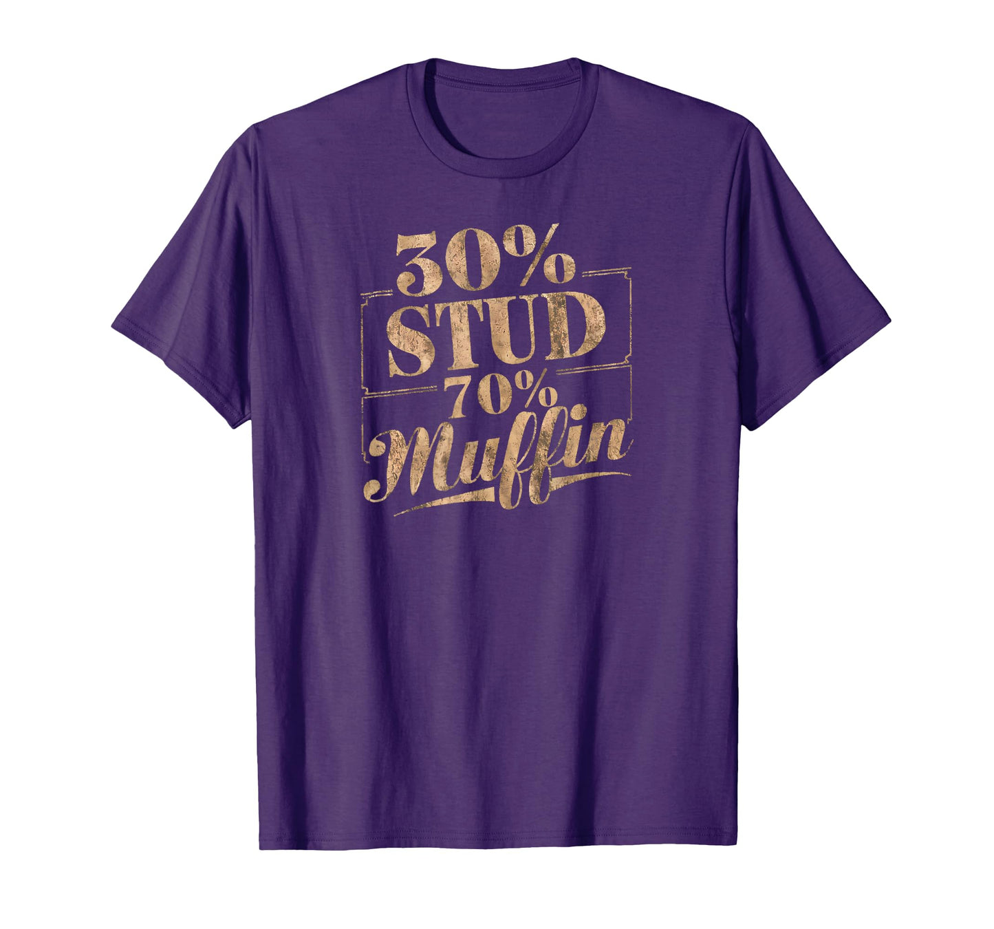 30% Stud 70% Muffin Vintage Retro Funny Joke Sarcasm T-Shirt