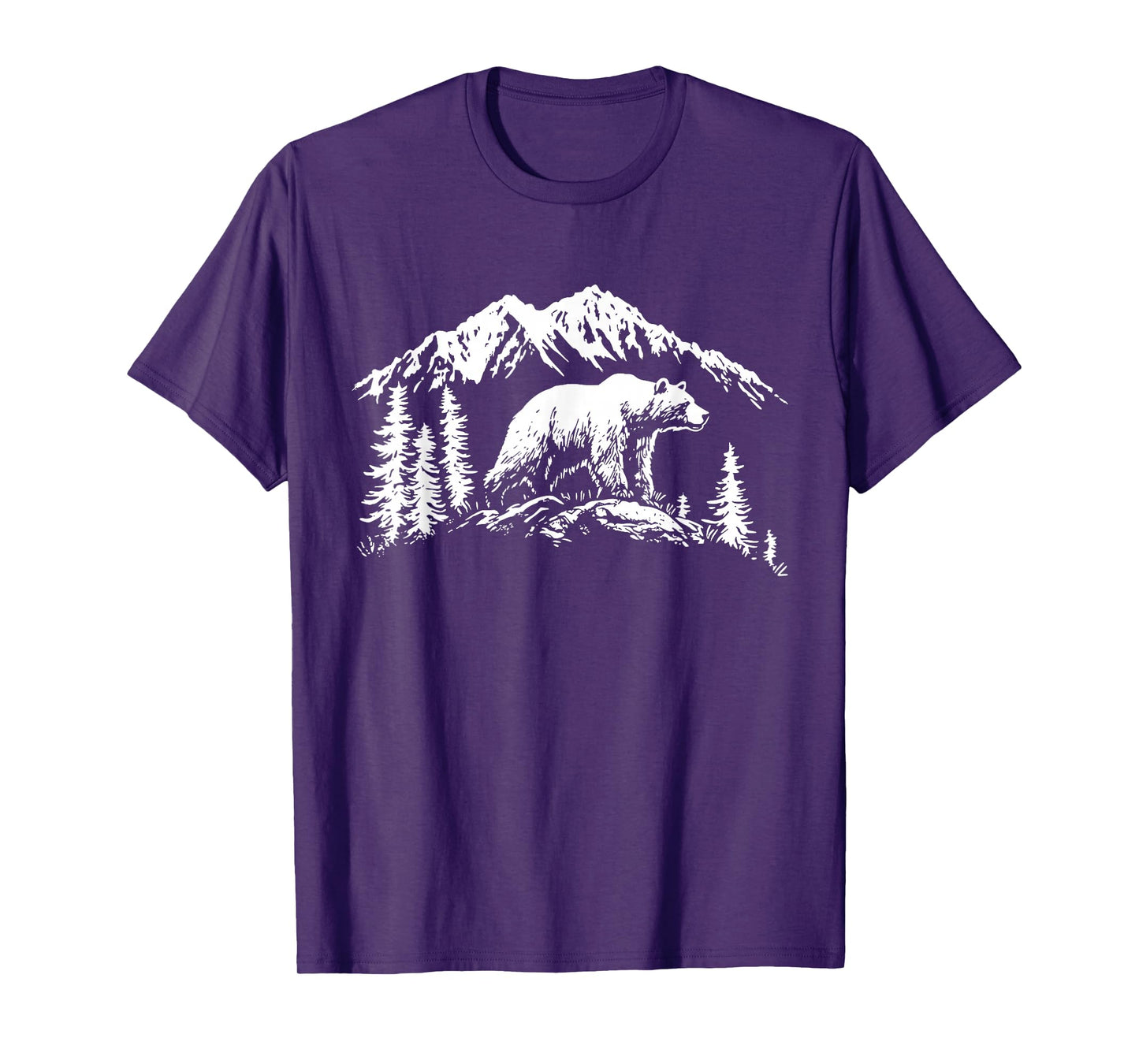 Grizzly Forest Wildlife Mountain T-Shirt