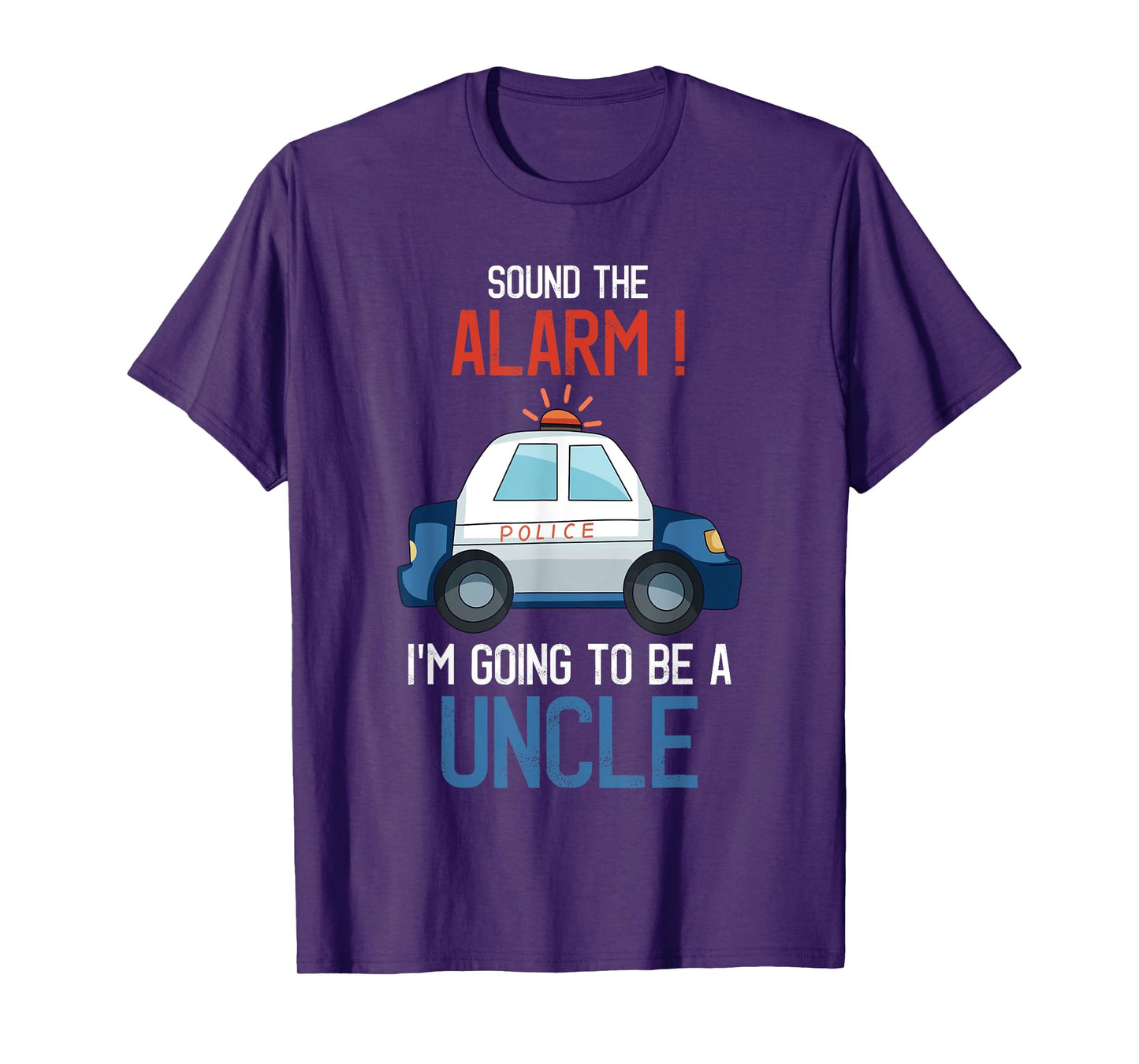 I'm Going To Be A Uncle Police Car Baby Reveal Party T-Shirt