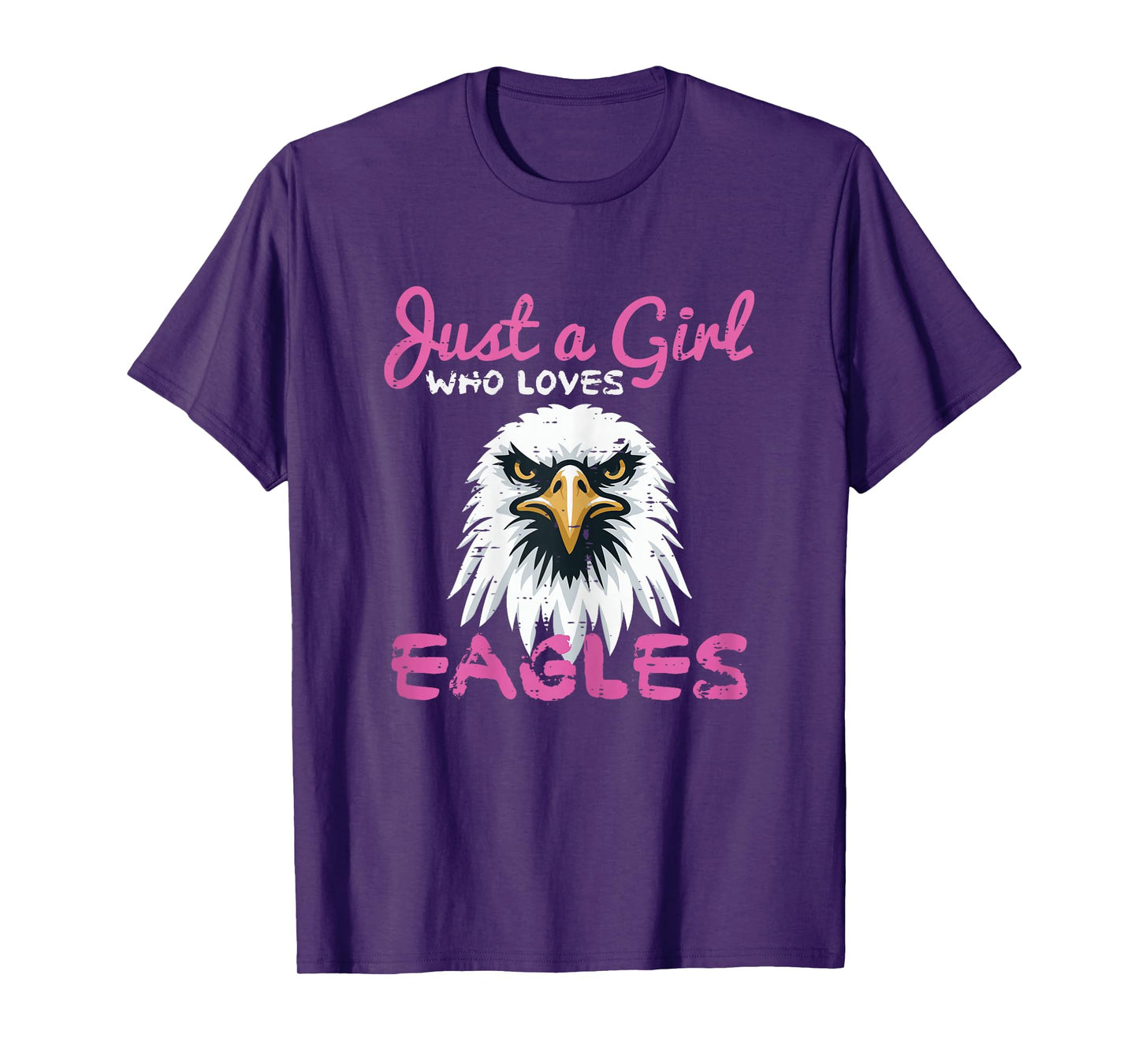 Girl Who Loves Eagle Bald Eagle Wildlife Girls Kids Women T-Shirt