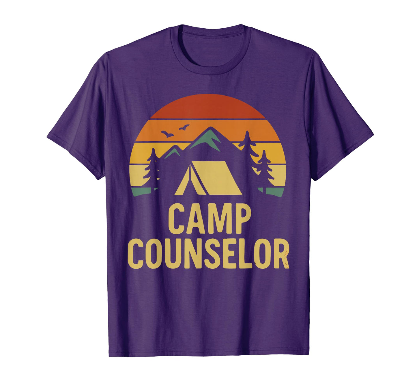Retro Camp Counselor Tent Summer Outdoor T-Shirt
