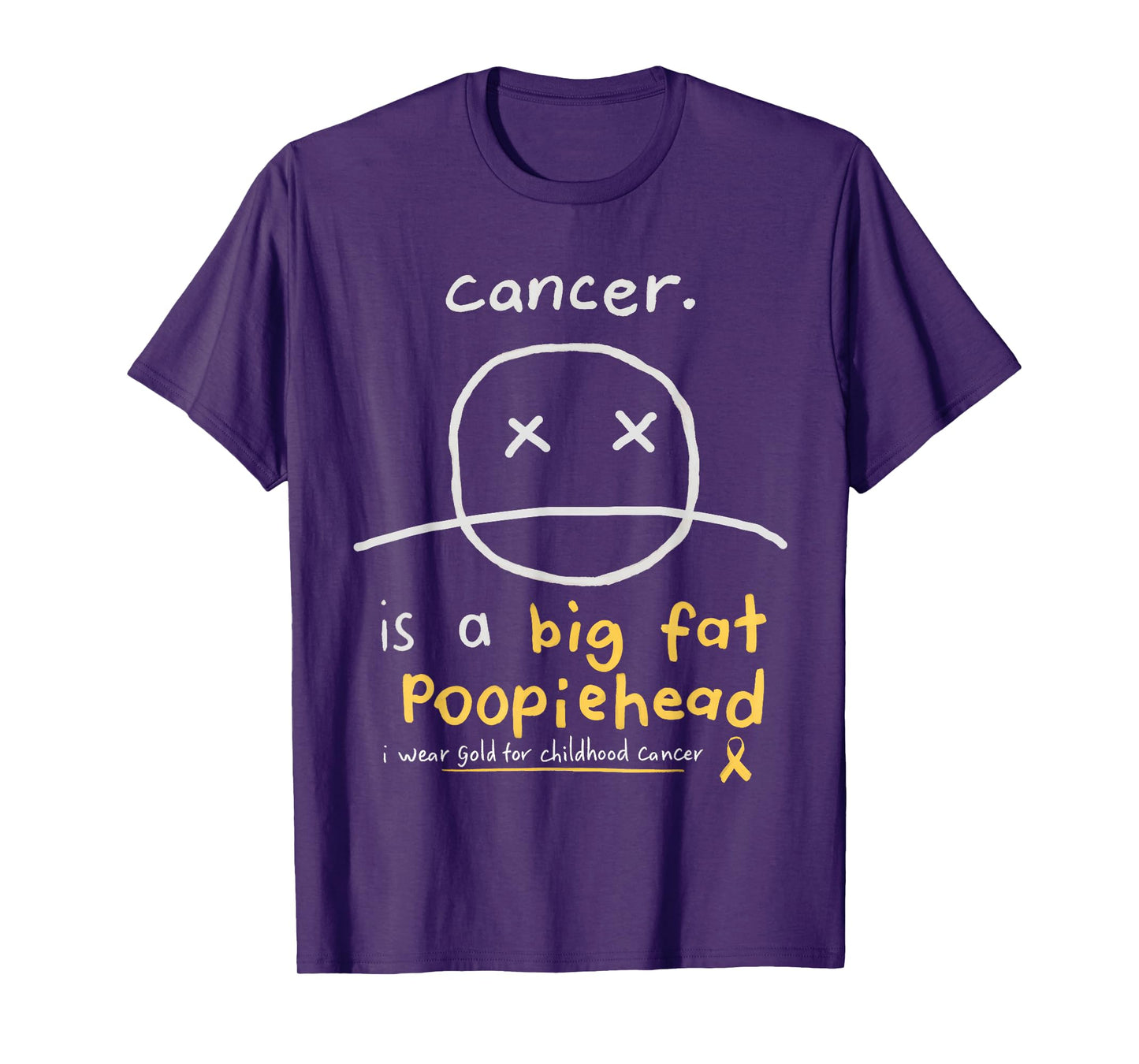 Childhood Cancer Awareness Smile Face Fighters - Survivors T-Shirt