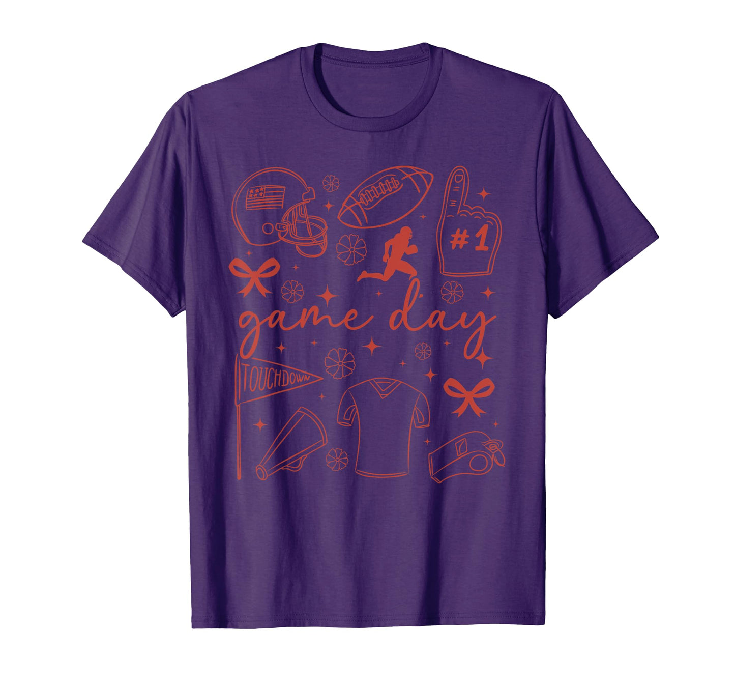 Football Game Day Coquette Game Day Football T-Shirt