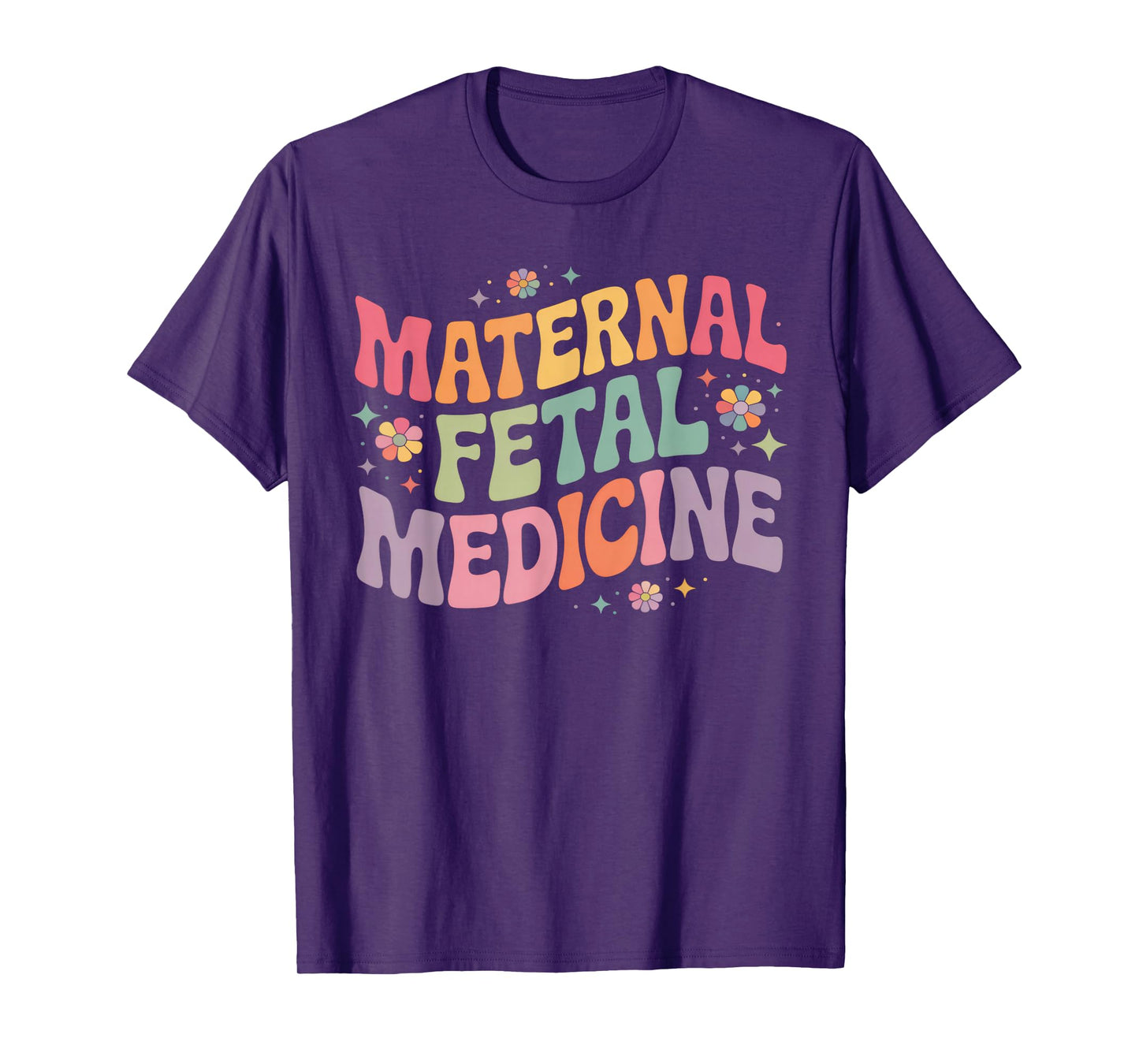 Retro Floral Maternal Fetal Medicine MFM Physician Assistant T-Shirt