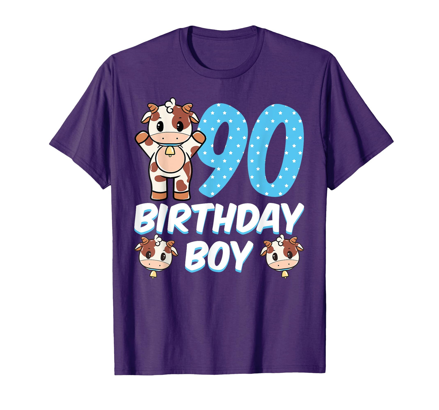 Cow 90th Birthday Boy Party Moo Farm Animal Barnyard Theme T-Shirt