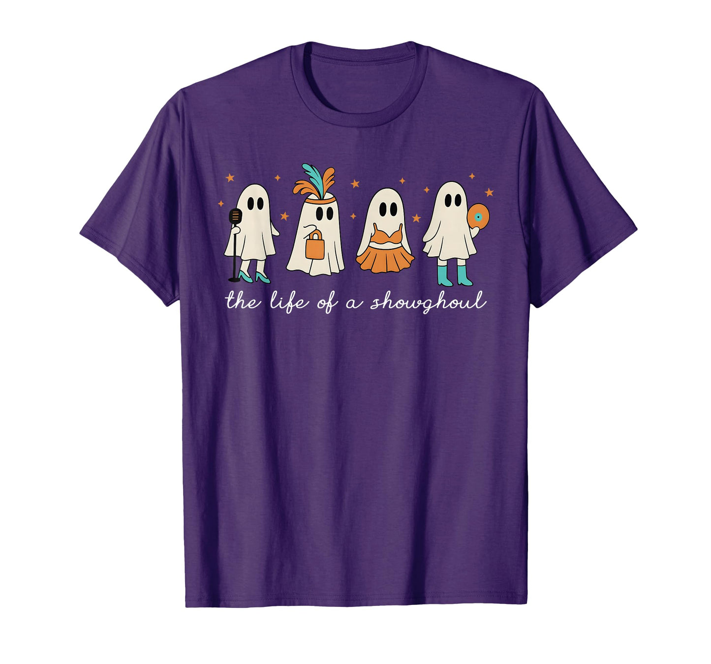 The Life of a Showghoul Retro Halloween Show Ghosts Girl T-Shirt
