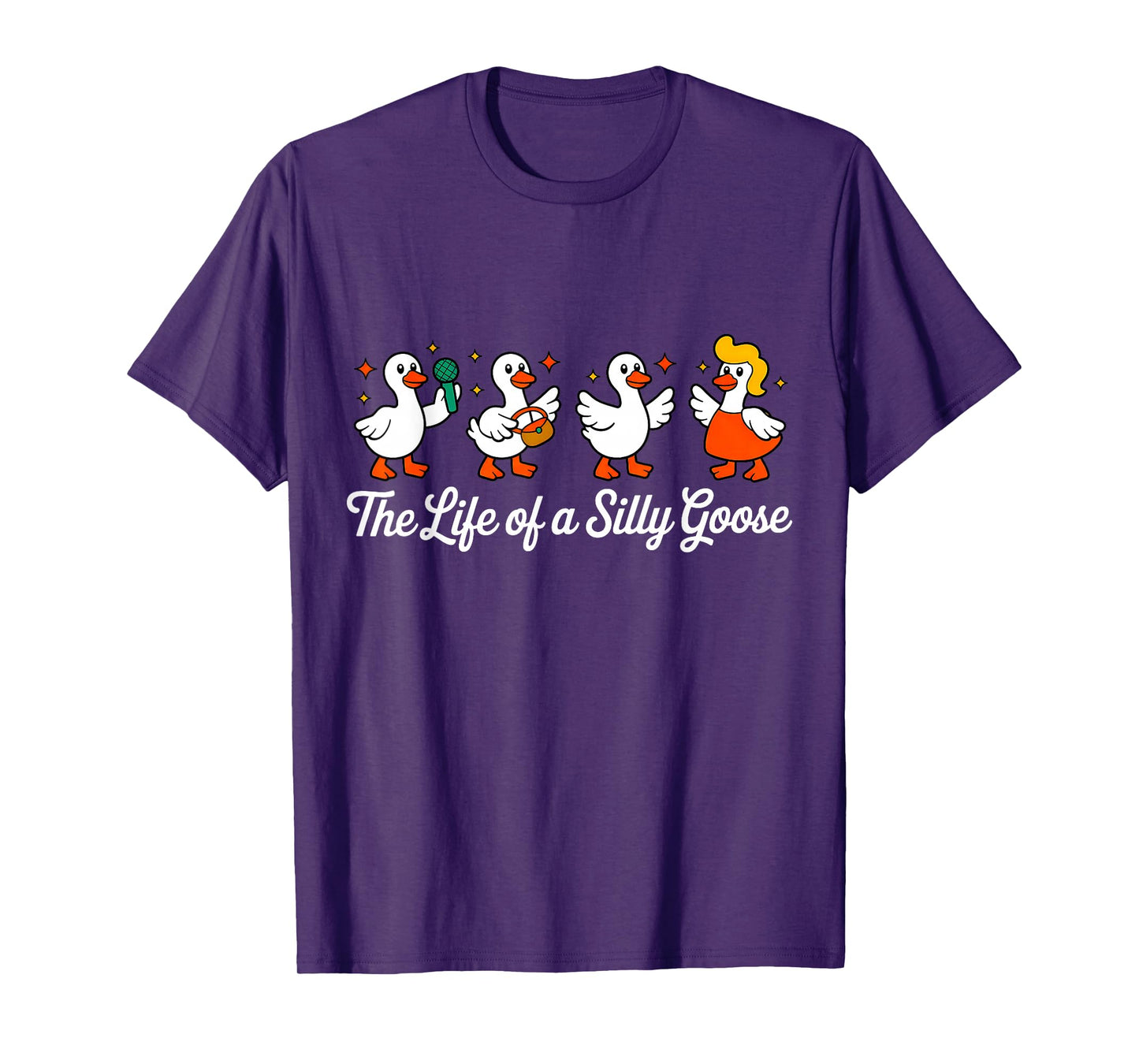 The Life of a Silly Goose Funny Trendy Meme Show Girl T-Shirt