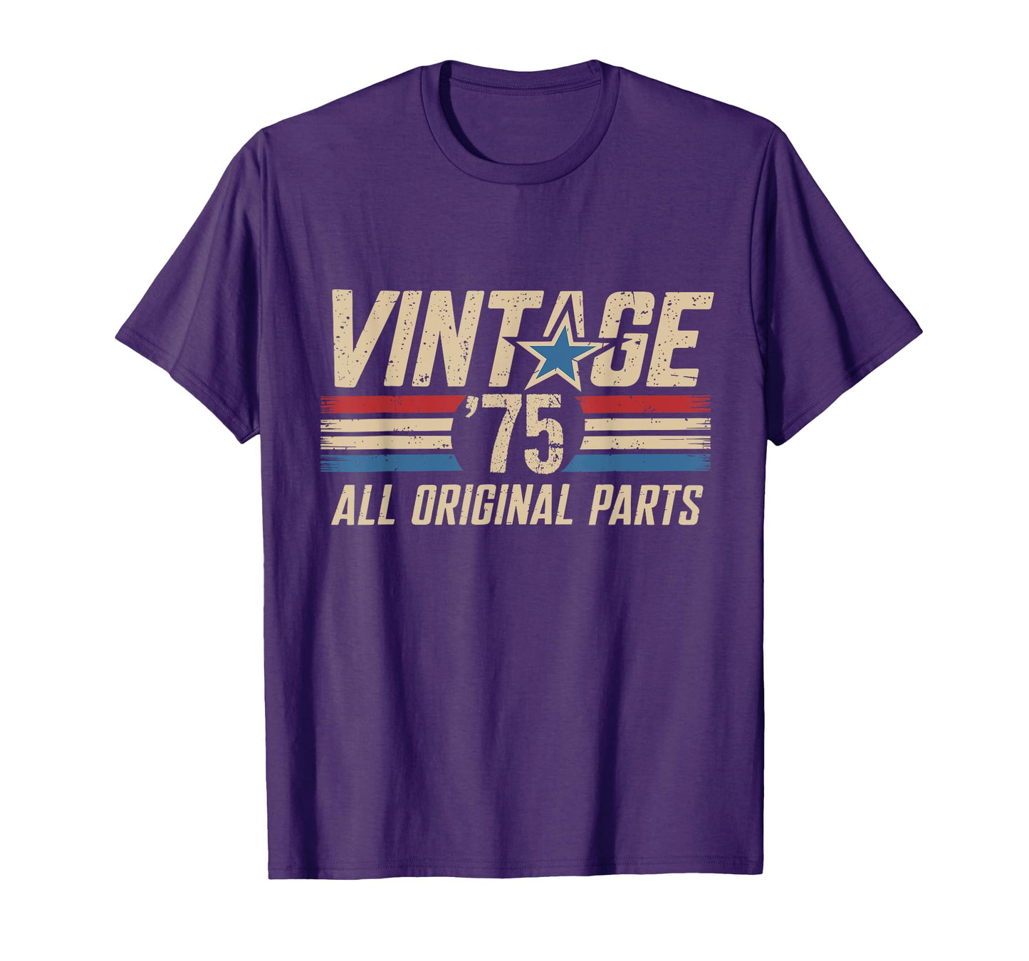 Retro Vintage 1975 All Original Parts 50th Birthday For Men T-Shirt