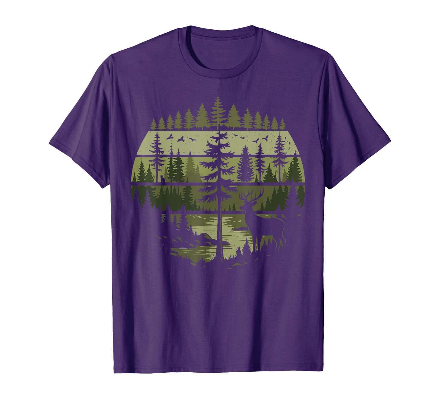 Forest Retro Nature Wildlife Outdoor T-Shirt