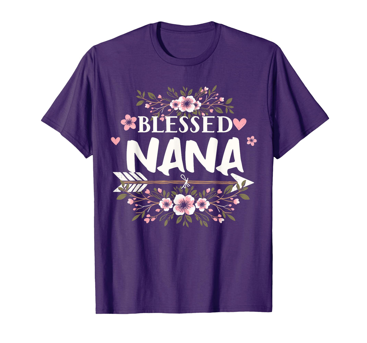 Blessed Nana Grandma Life Floral Mother's Day 2025 Women T-Shirt