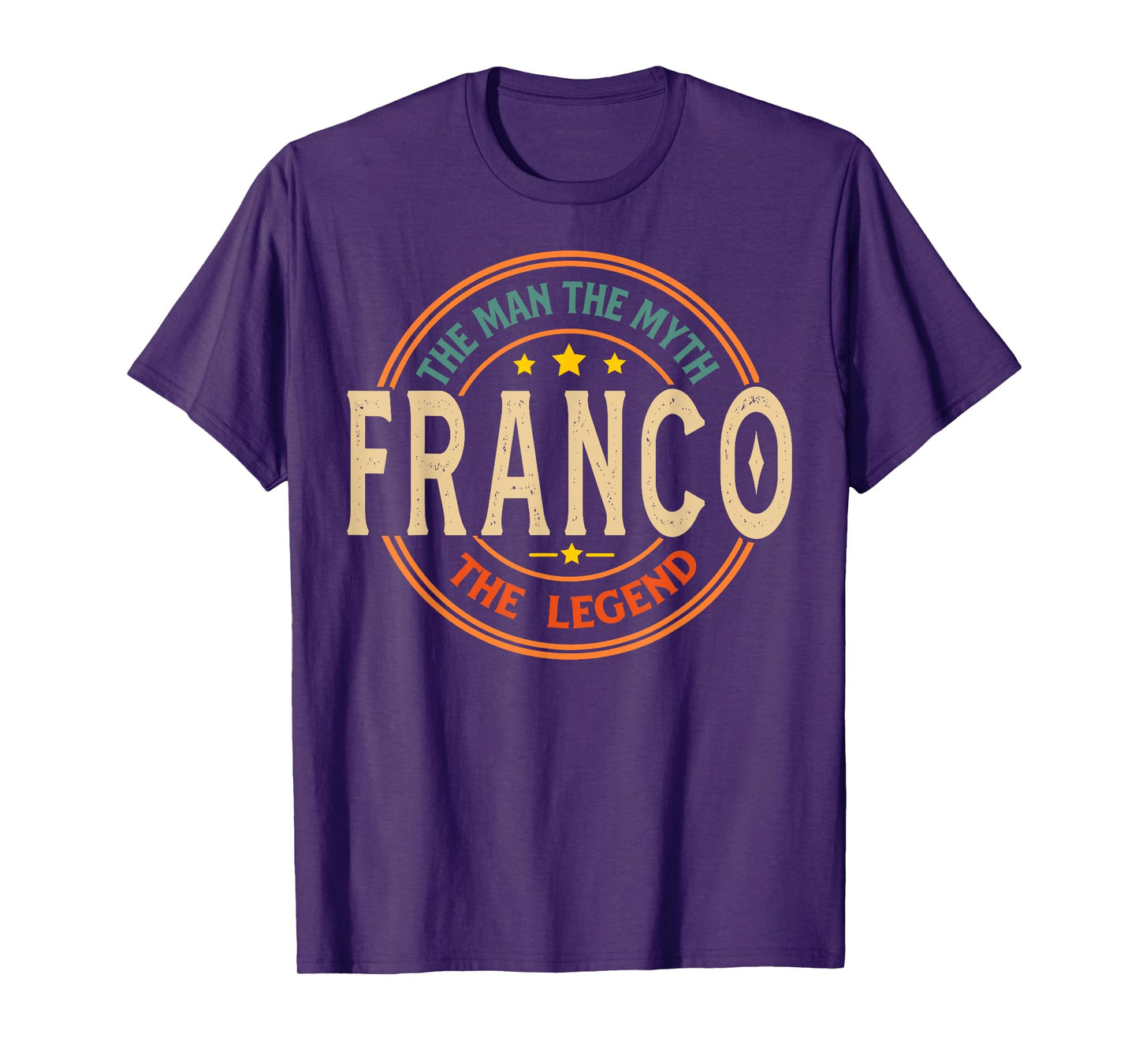 FRANCO The Man The Myth The Legend Vintage Personalized T-Shirt