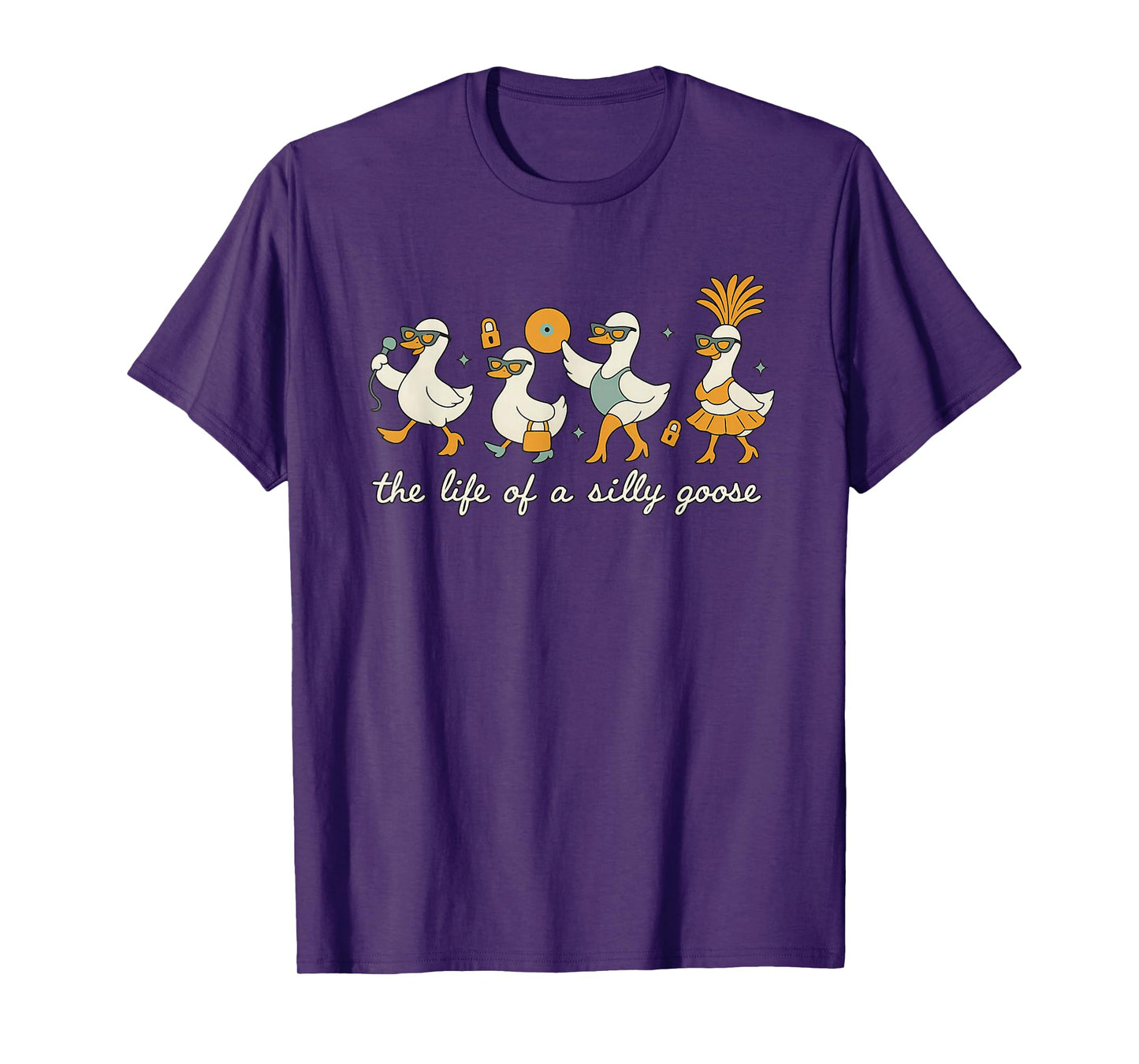 The Life of a Goose Funny Trendy Meme Silly Show Girl Tee T-Shirt