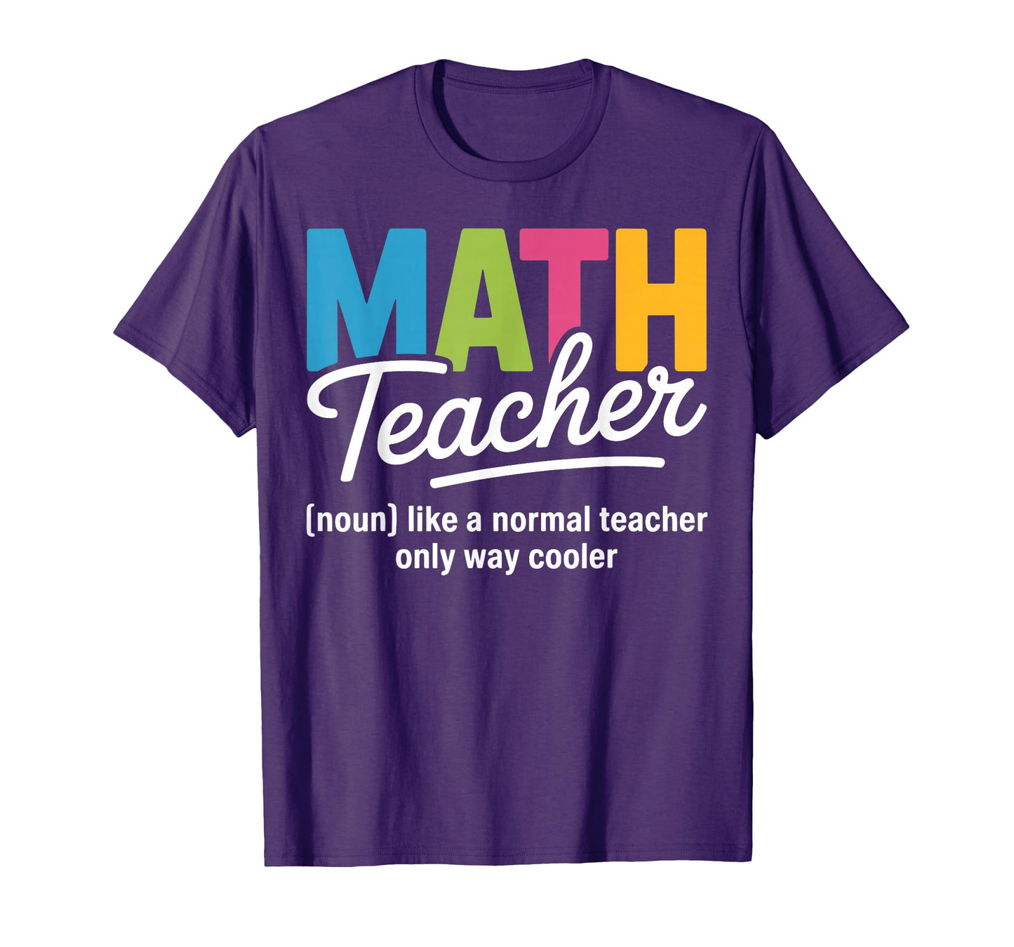 Math Teacher Definition Funny Back to School Retro Vintage T-Shirt