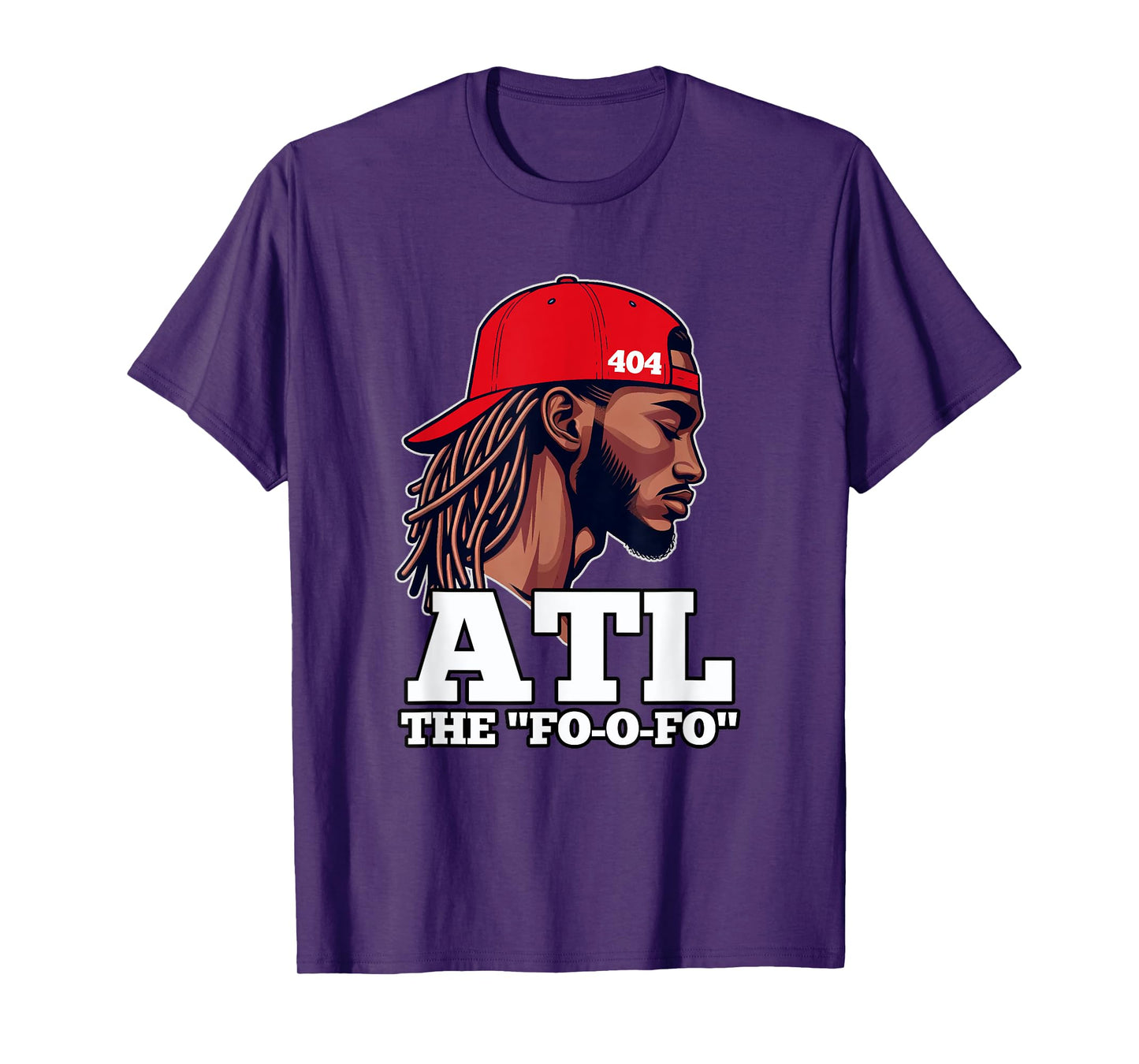 404 Atlanta ATL Black Man With Hat and Locs T-Shirt